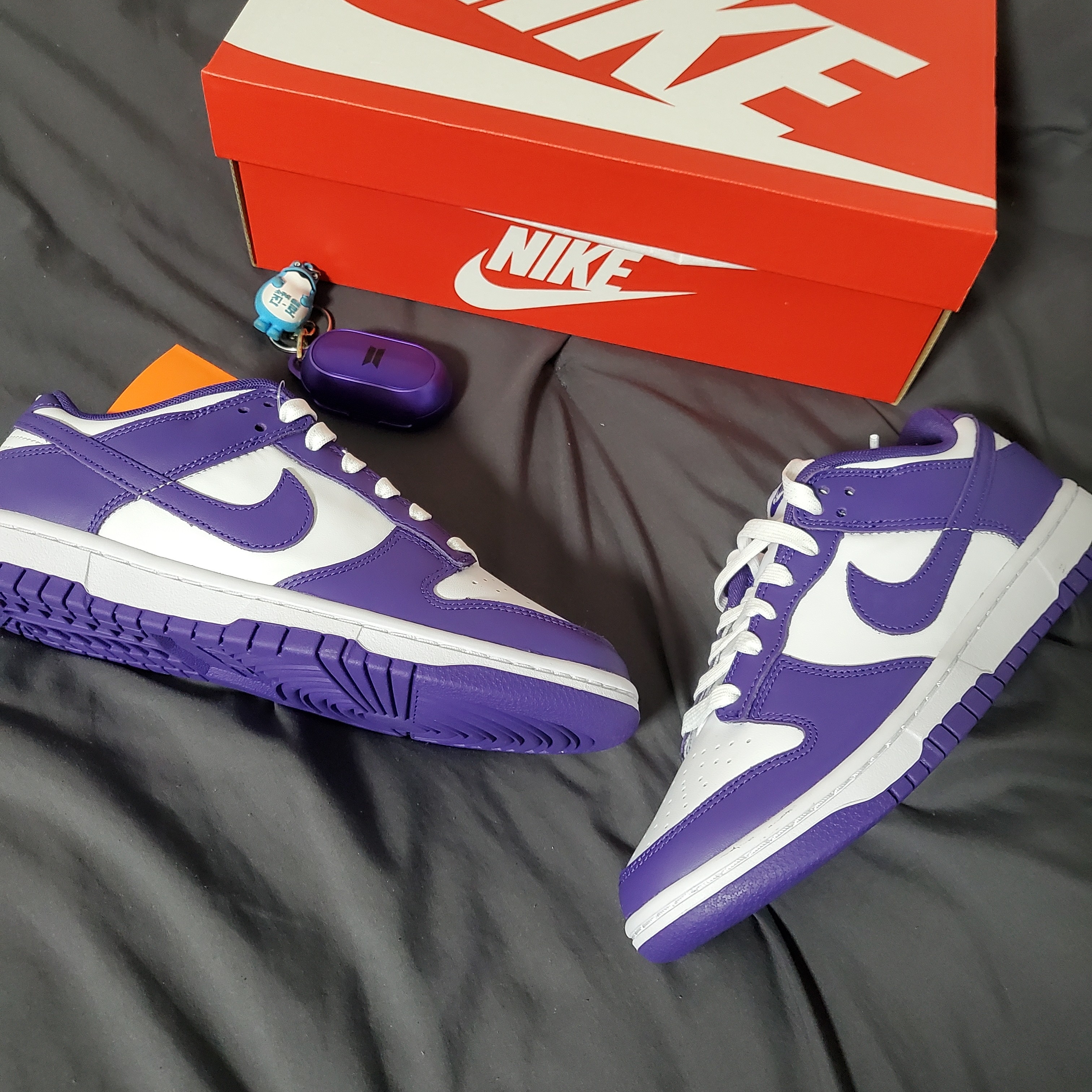Nike Dunk Low Retro Championship Court Purple 착용 스타일