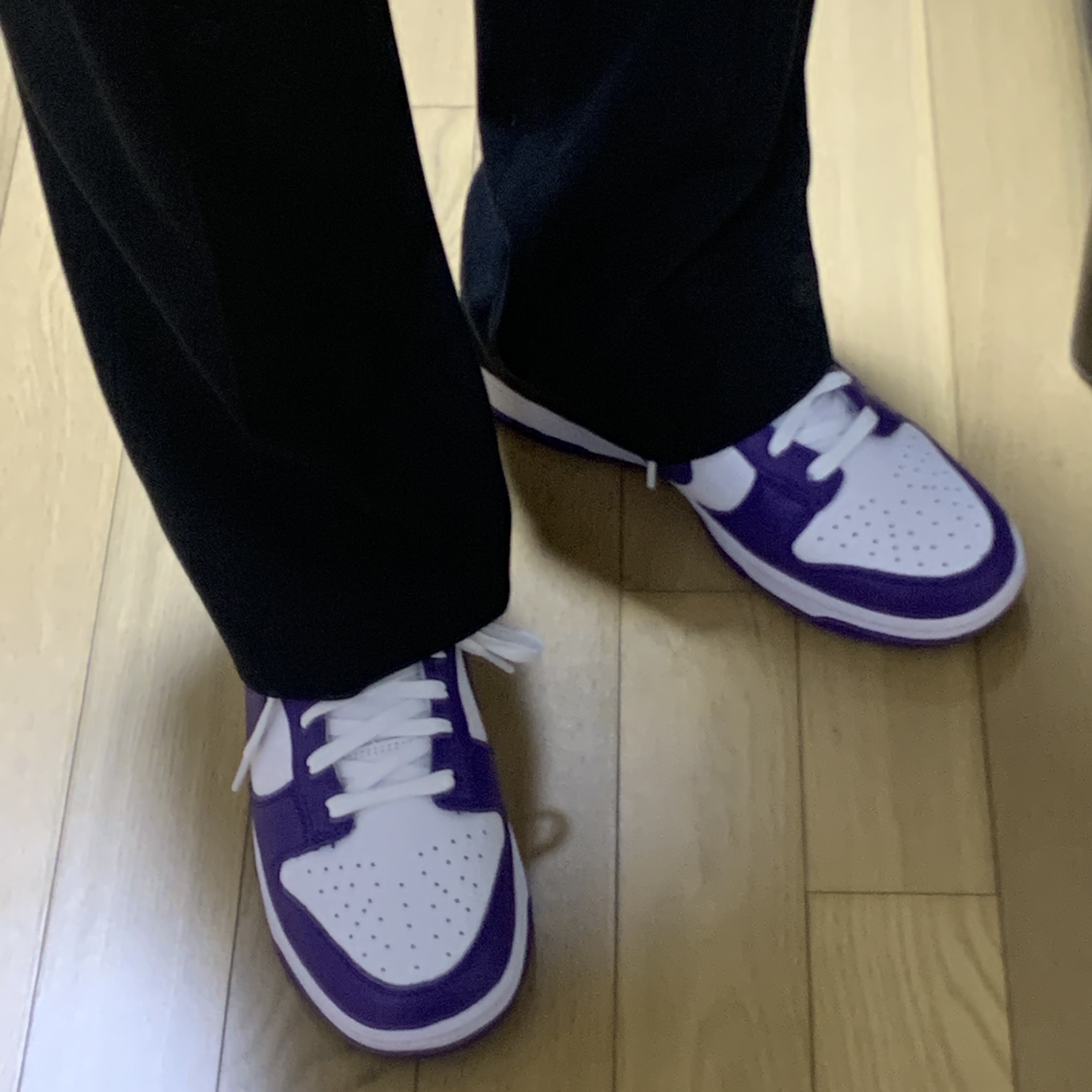 Nike Dunk Low Retro Championship Court Purple 착용 스타일 - 4