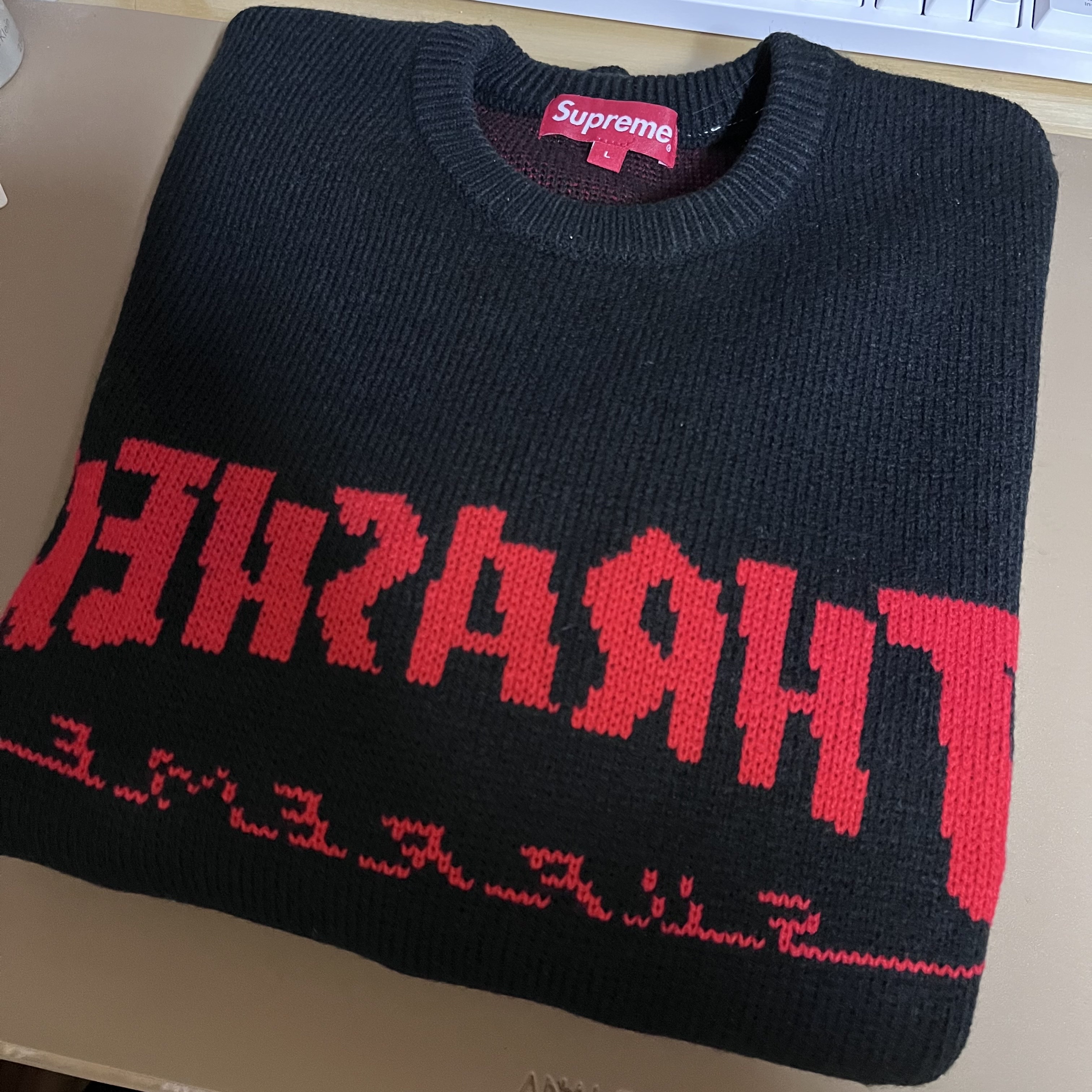 Supreme x Thrasher Sweater Black - 21FW 착용 스타일