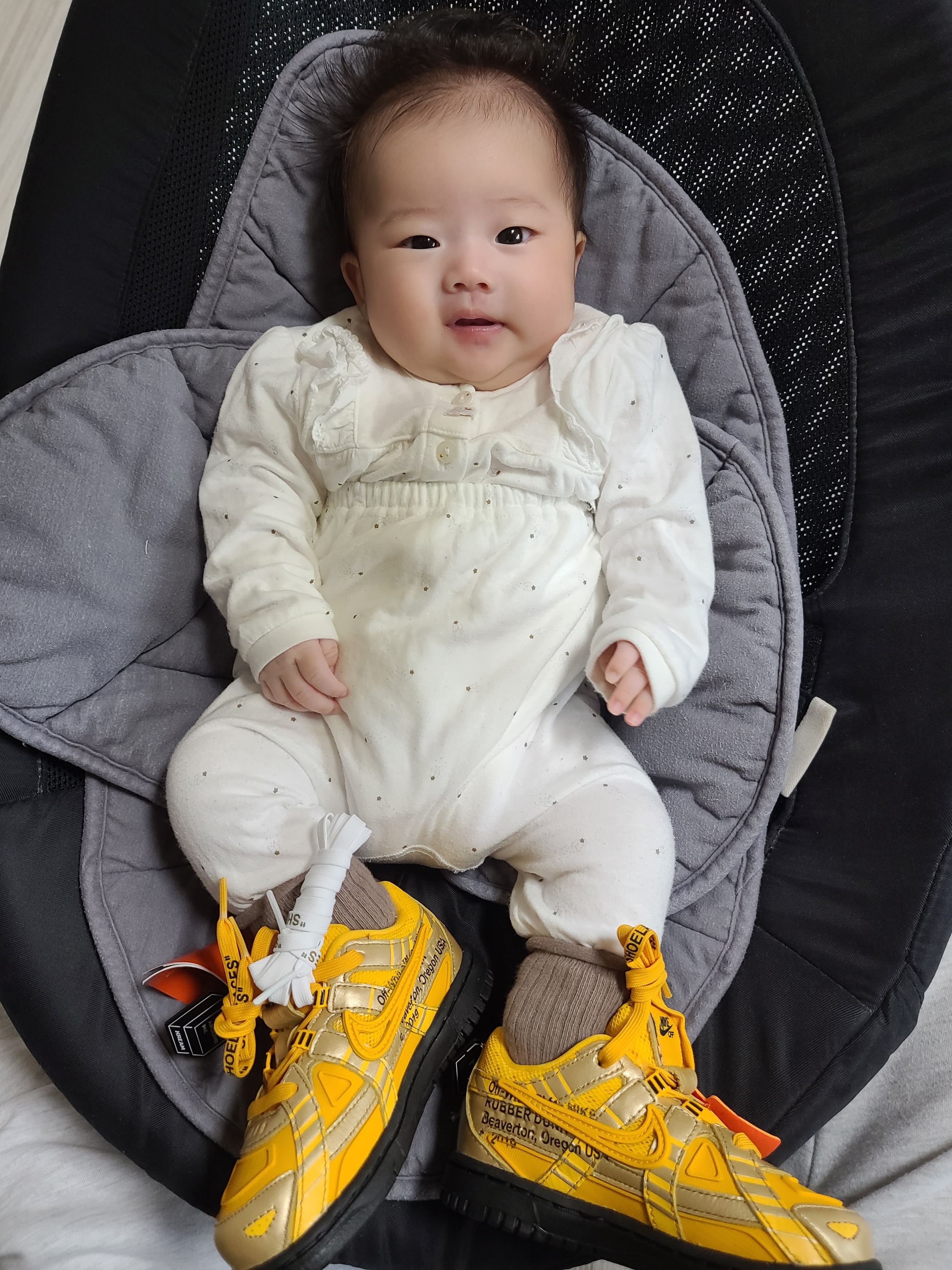 (TD) Nike x Off-White Air Rubber Dunk University Gold, Nike x Off-White Air Rubber Dunk University Gold 착용 스타일