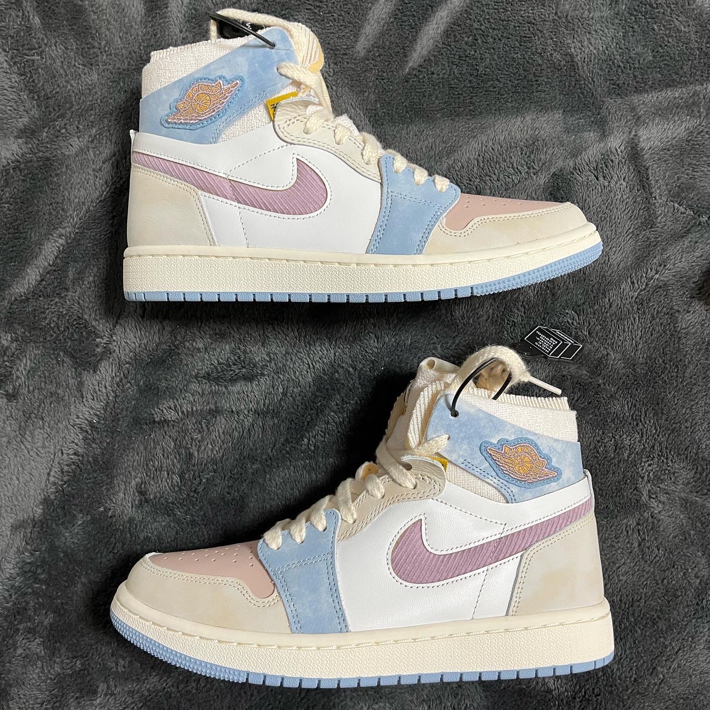 (W) Jordan 1 Zoom Air CMFT Pink Oxford Plum Fog 착용 스타일 - 1