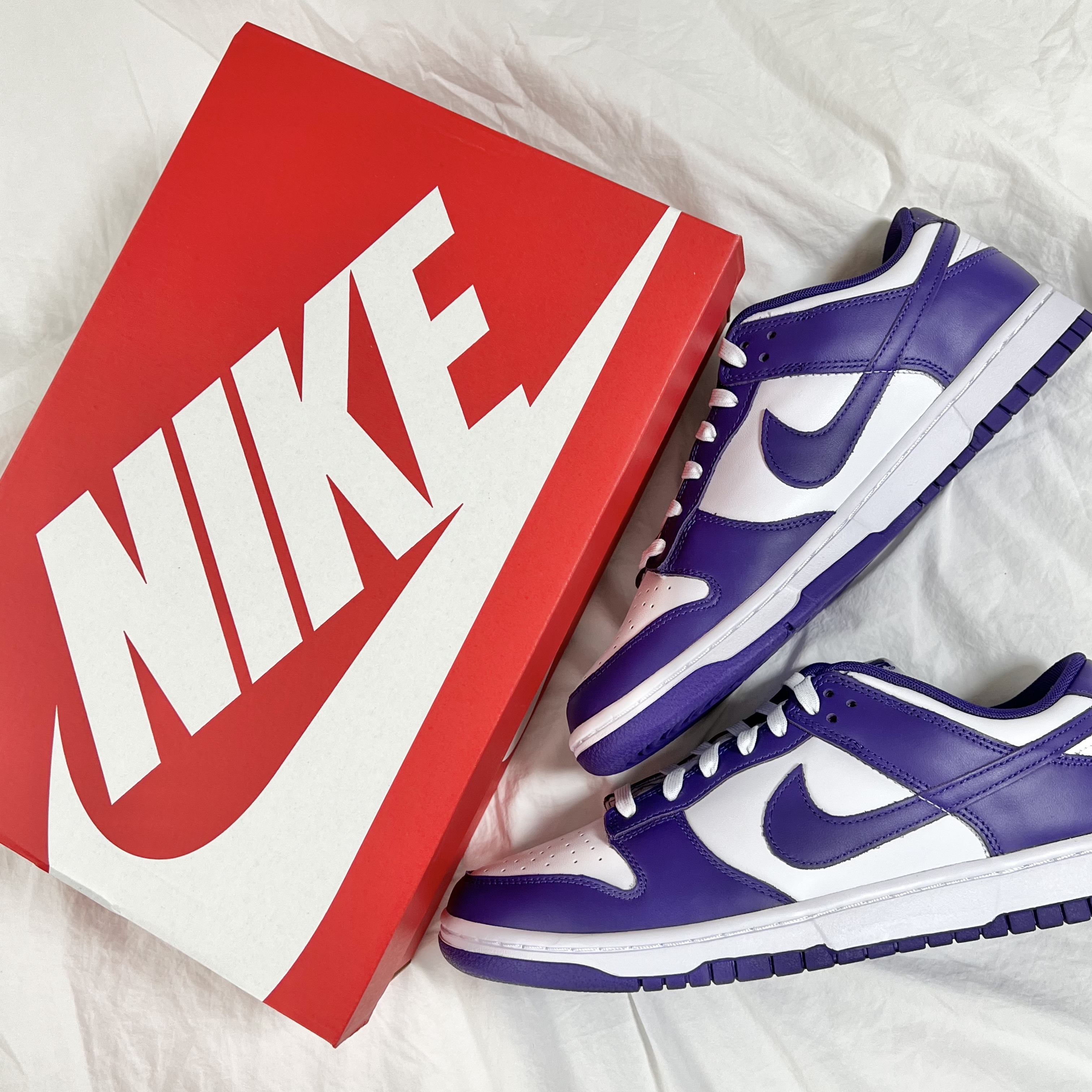Nike Dunk Low Retro Championship Court Purple 착용 스타일 - 2