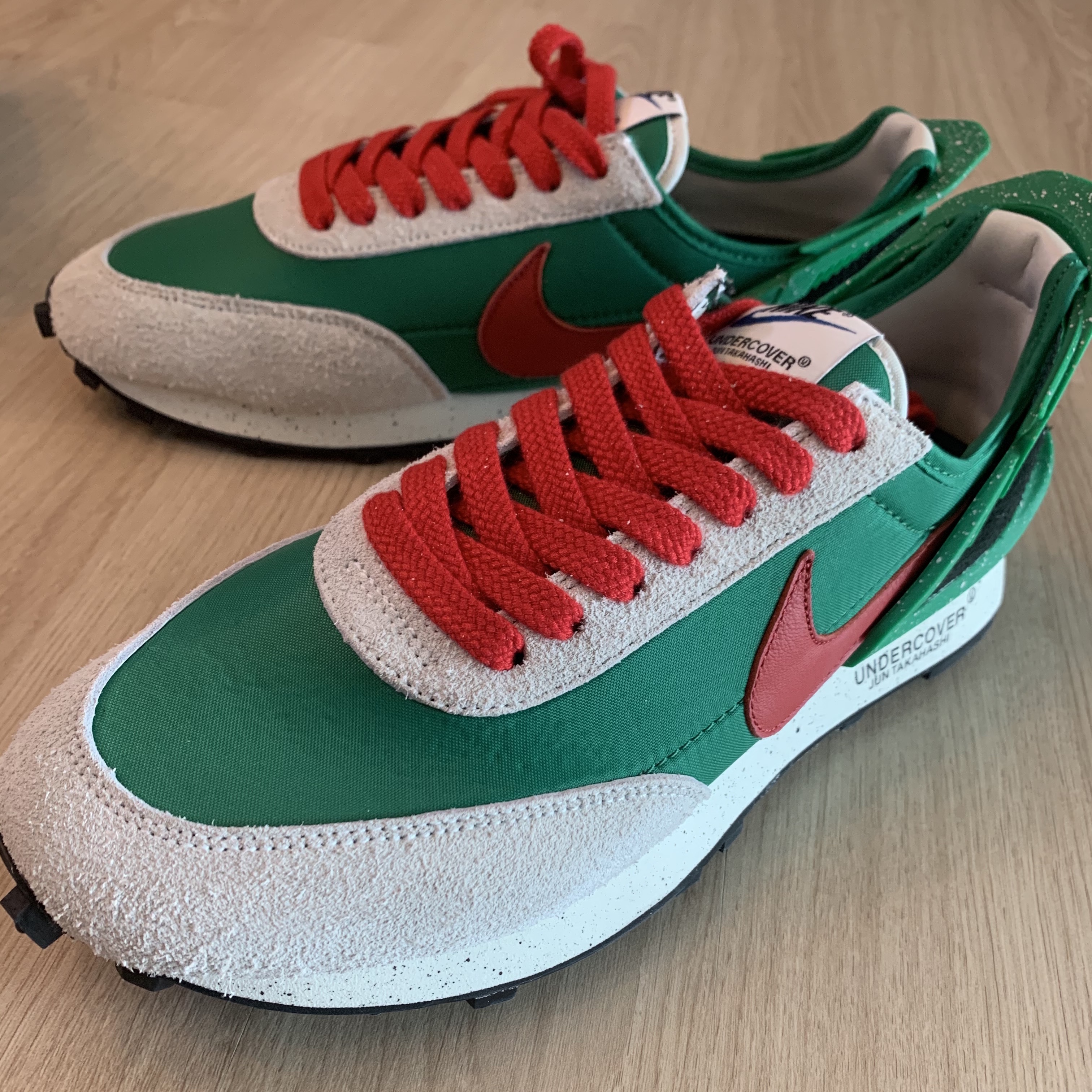 (W) Nike x Undercover Daybreak Lucky Green Red 착용 스타일