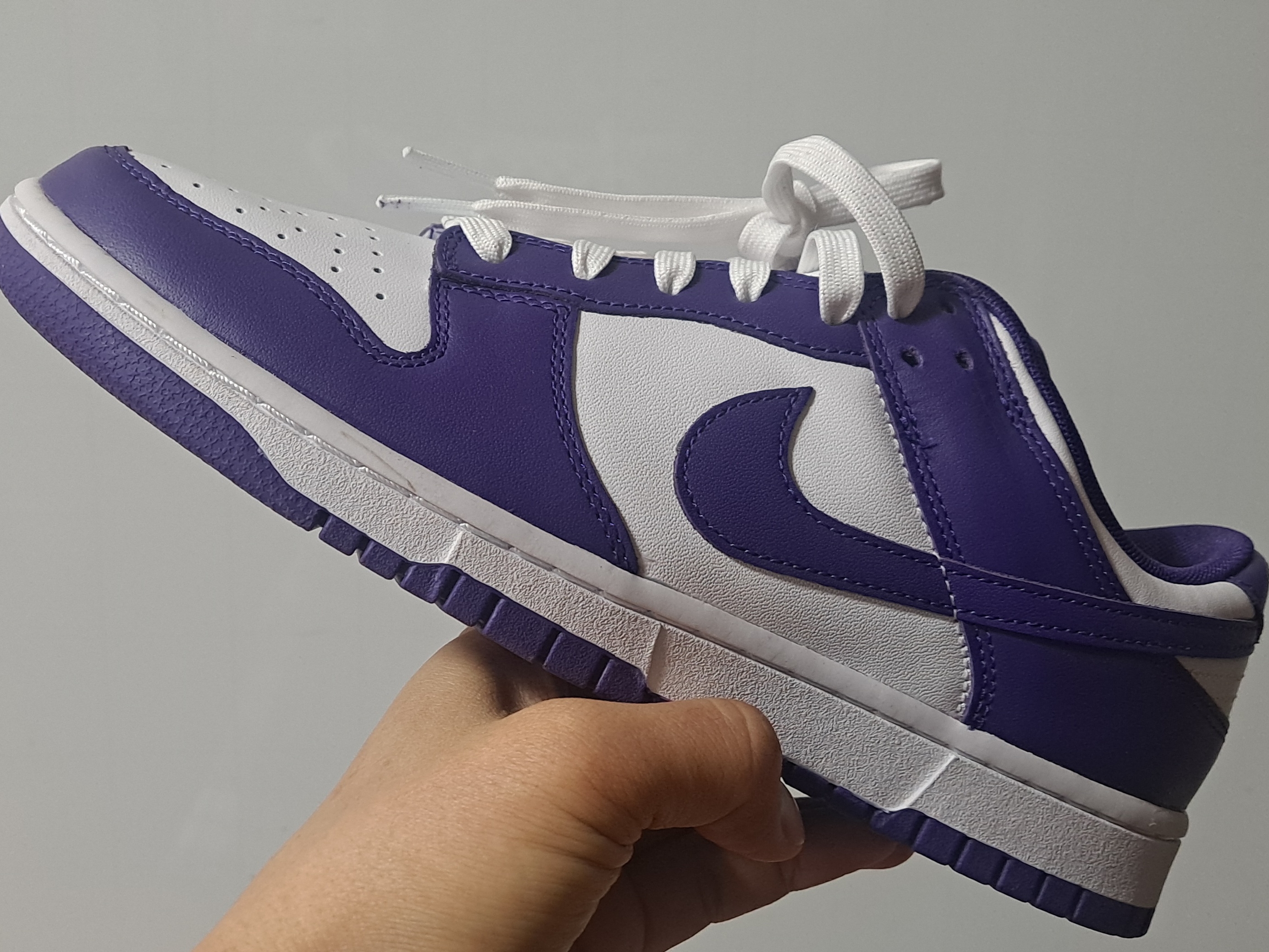 Nike Dunk Low Retro Championship Court Purple 착용 스타일 - 3