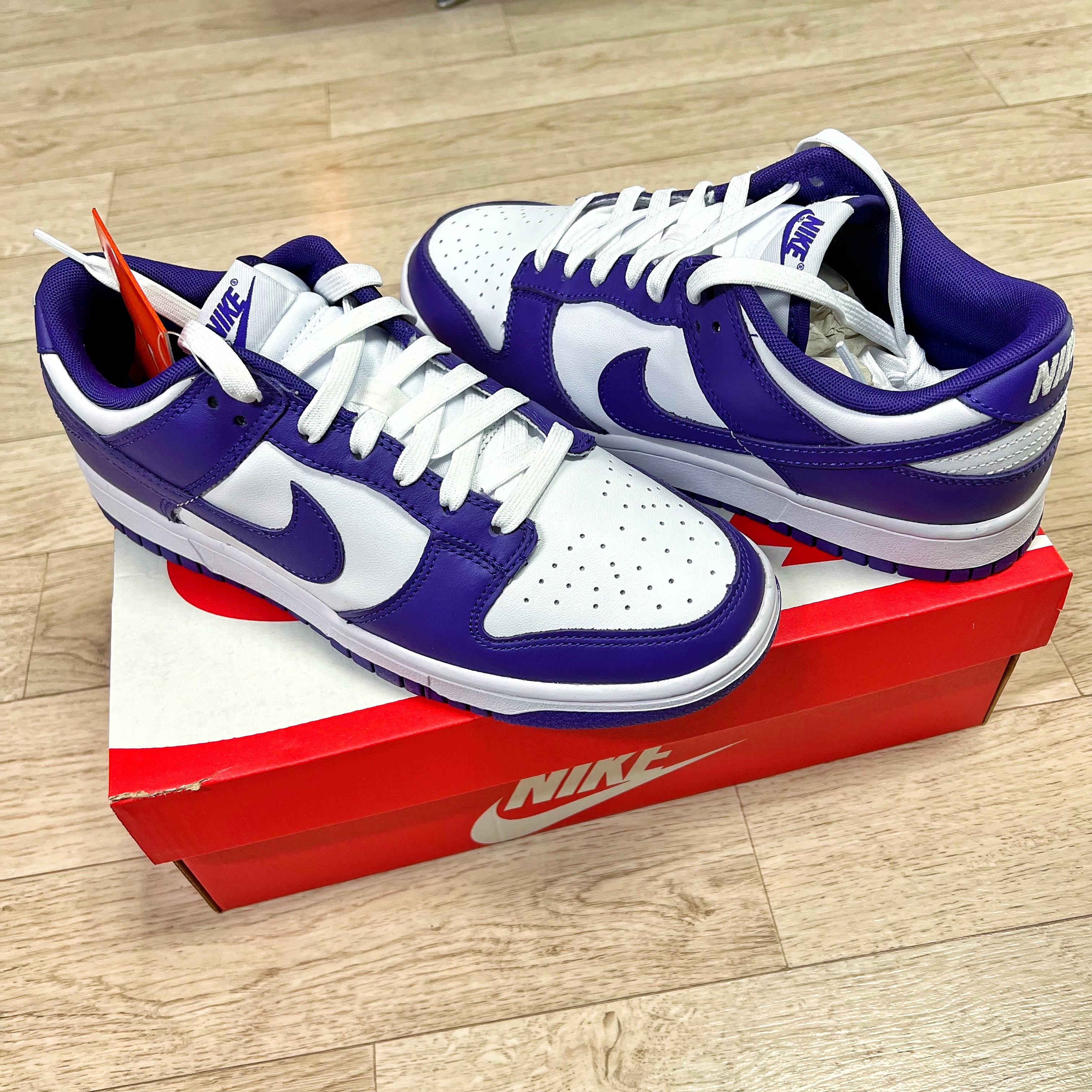Nike Dunk Low Retro Championship Court Purple 착용 스타일