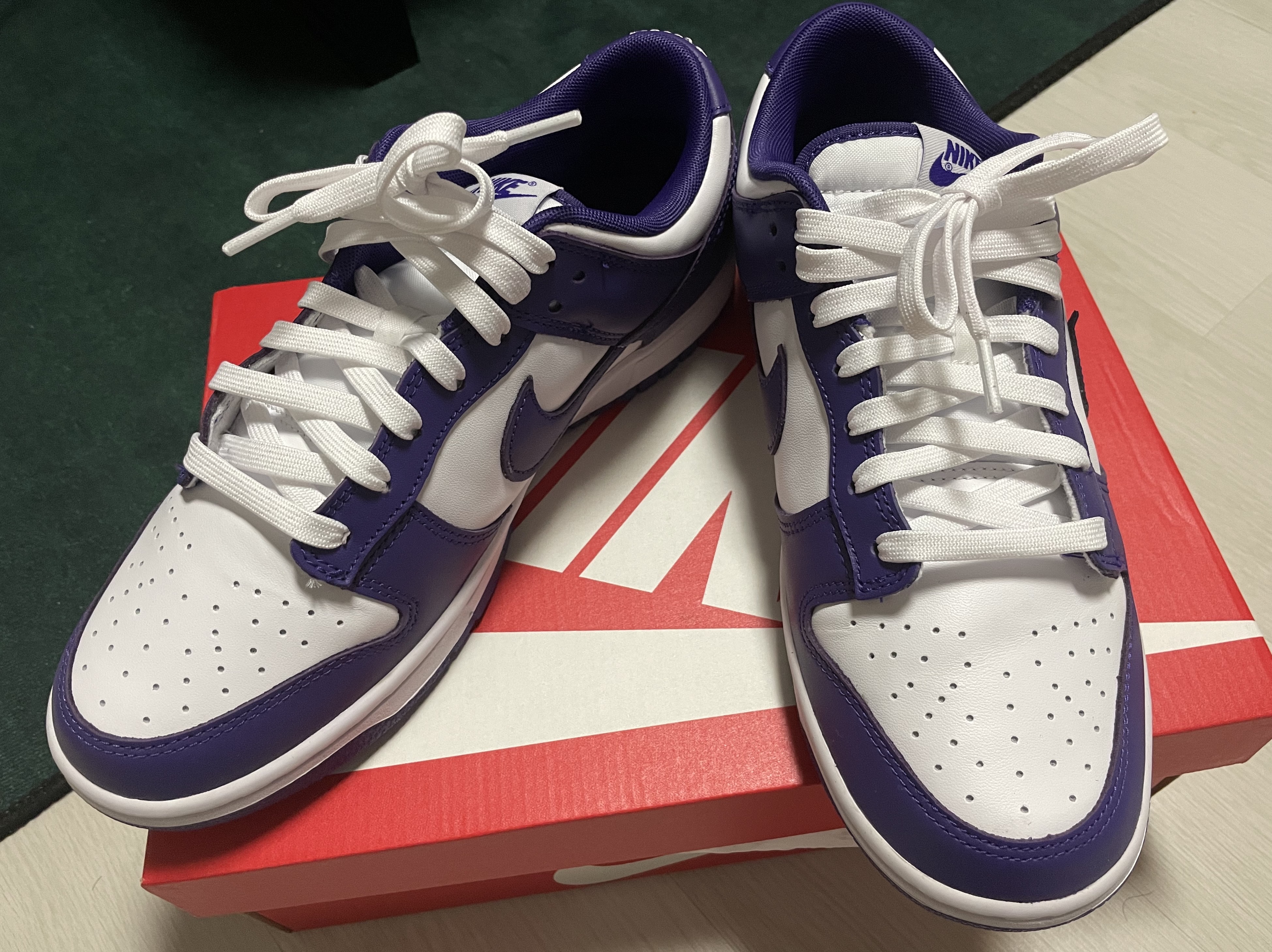 Nike Dunk Low Retro Championship Court Purple 착용 스타일