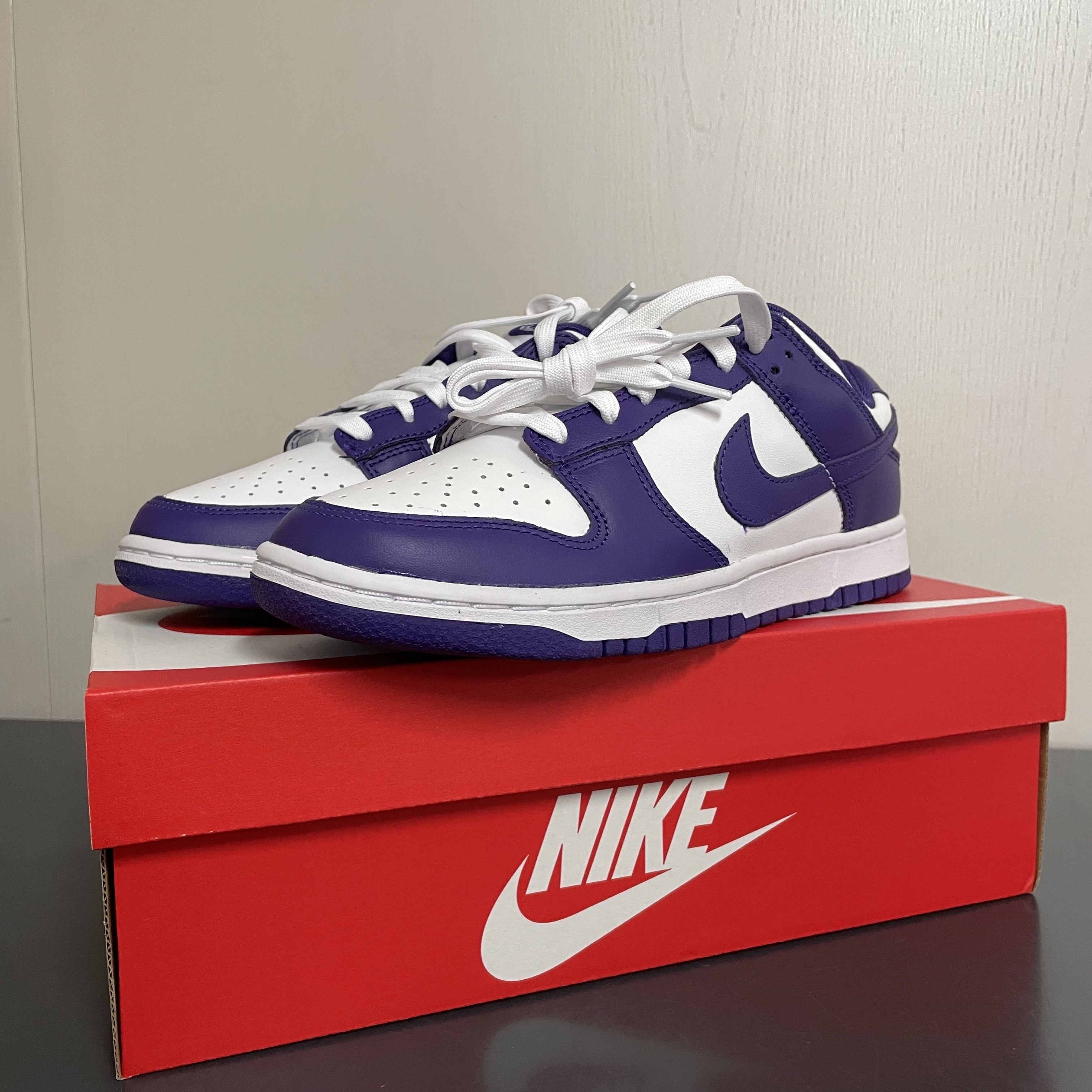 Nike Dunk Low Retro Championship Court Purple 착용 스타일