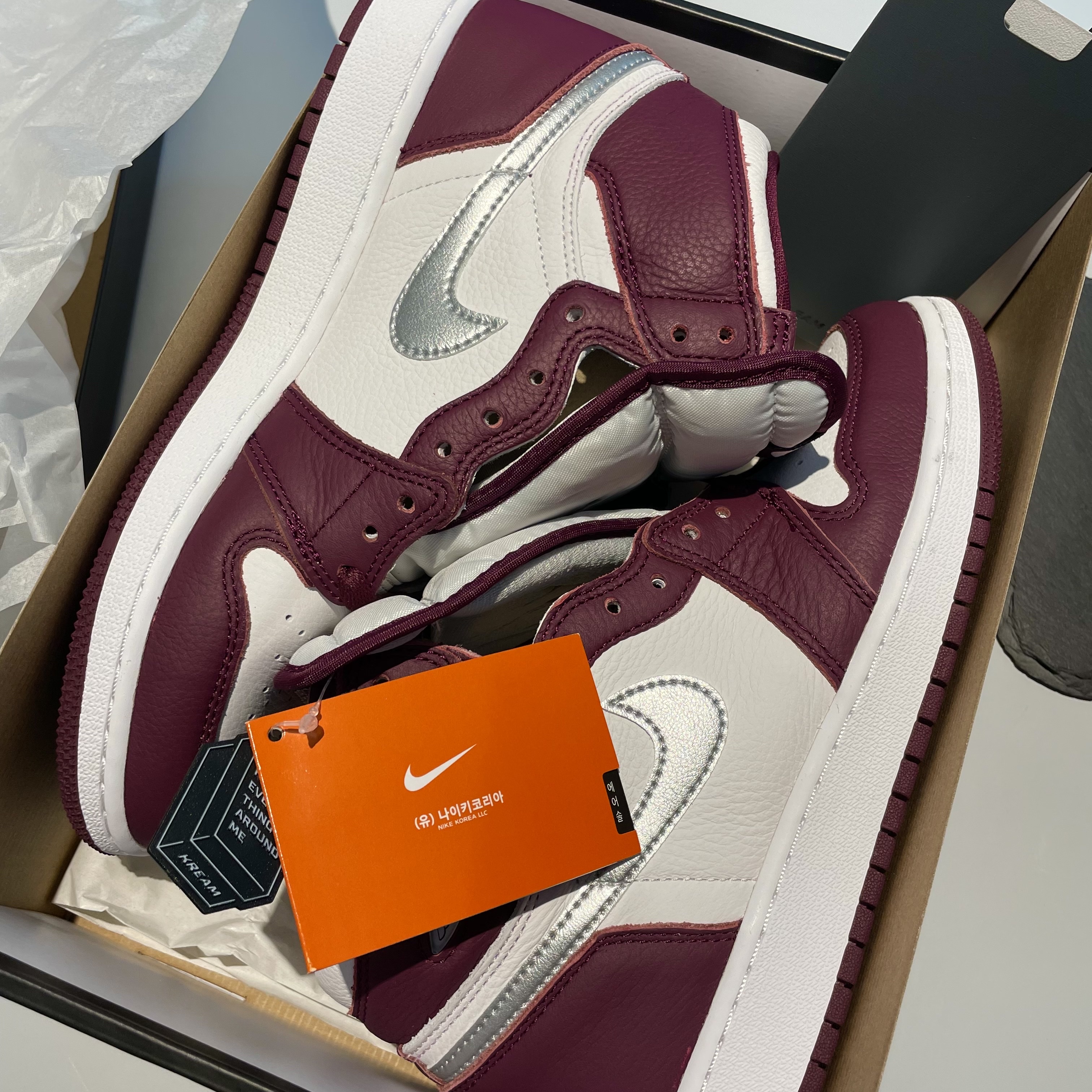 (GS) Jordan 1 Retro High OG Bordeaux 착용 스타일