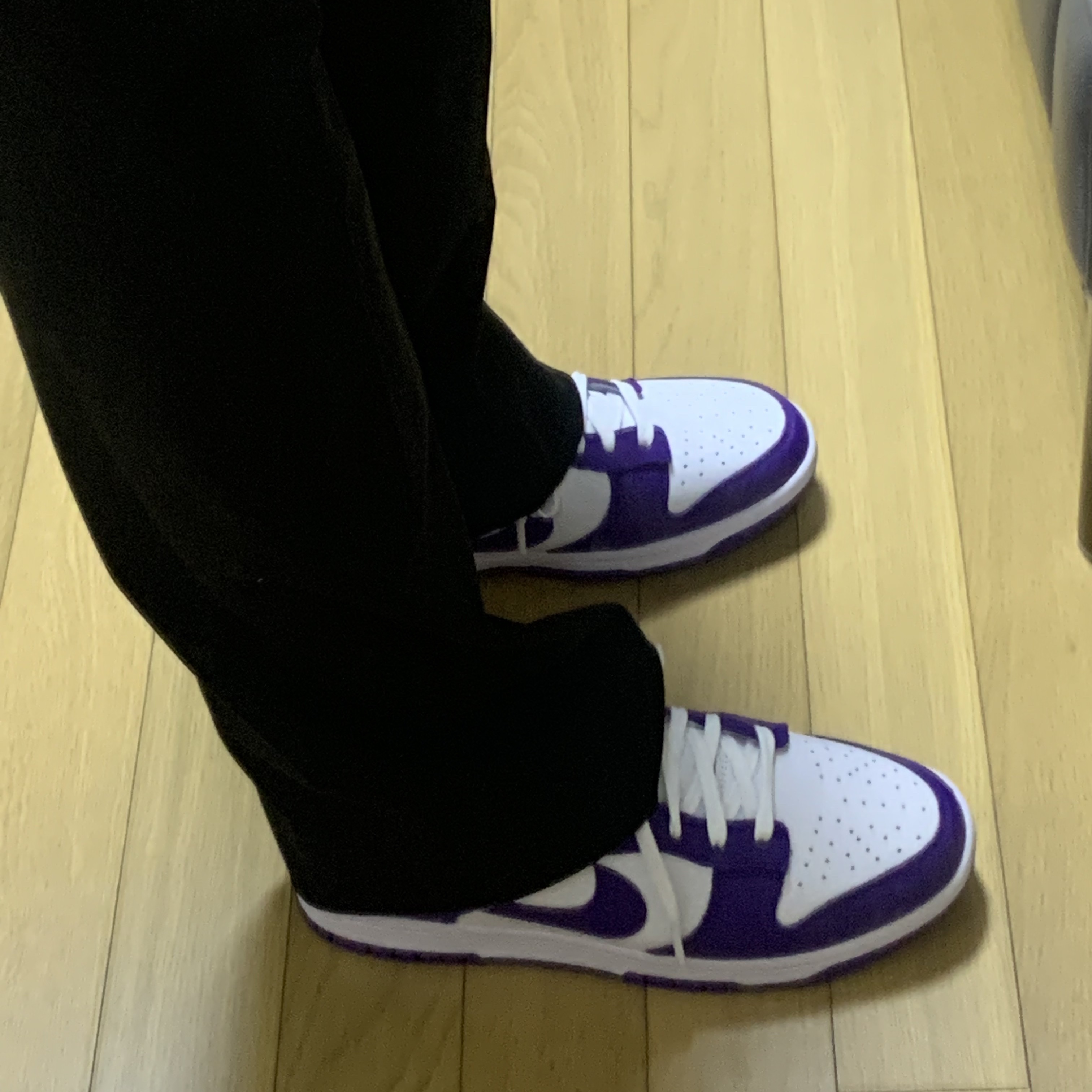 Nike Dunk Low Retro Championship Court Purple 착용 스타일 - 5
