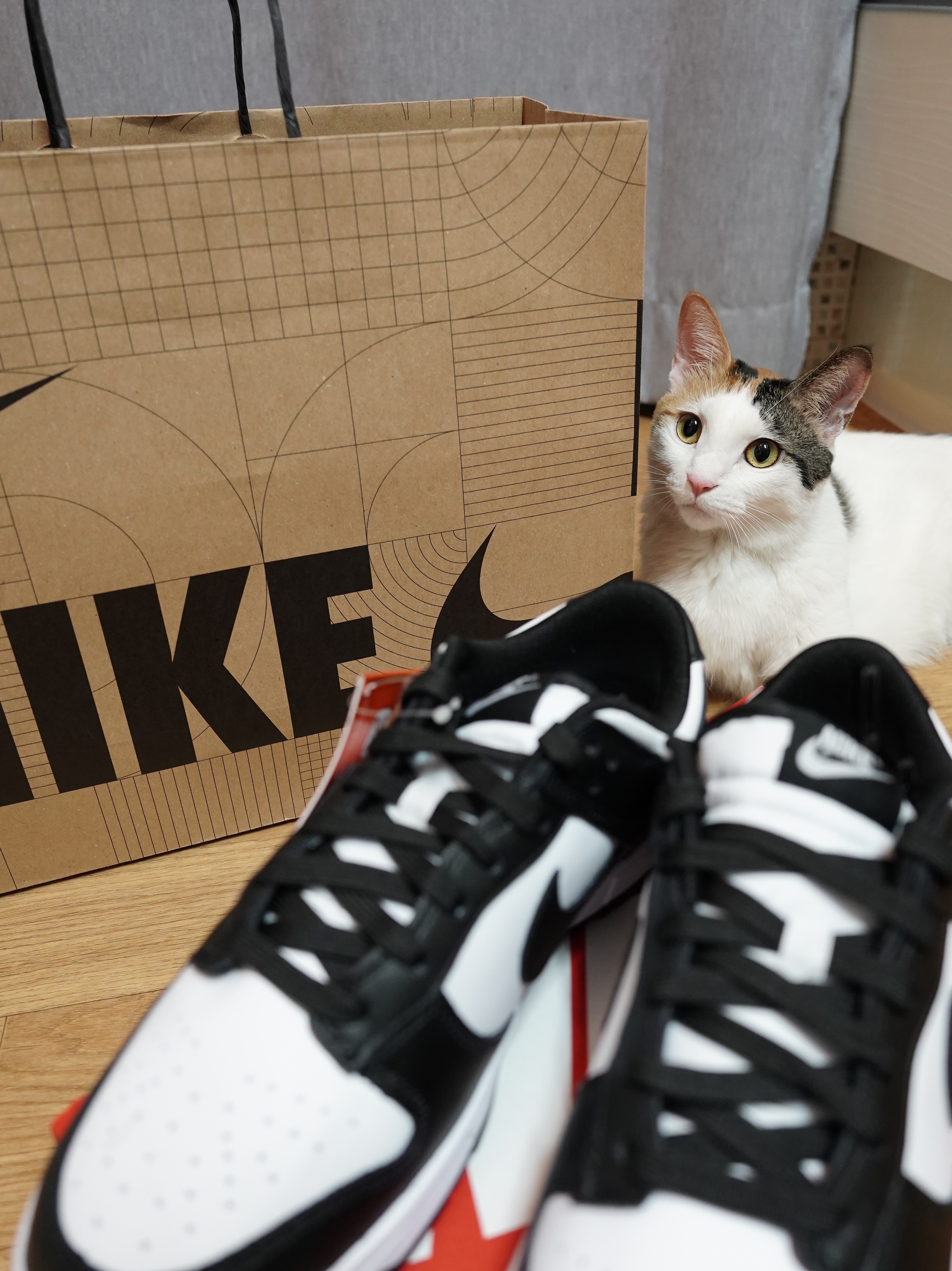 Nike Dunk Low Retro Black 착용 스타일 - 1