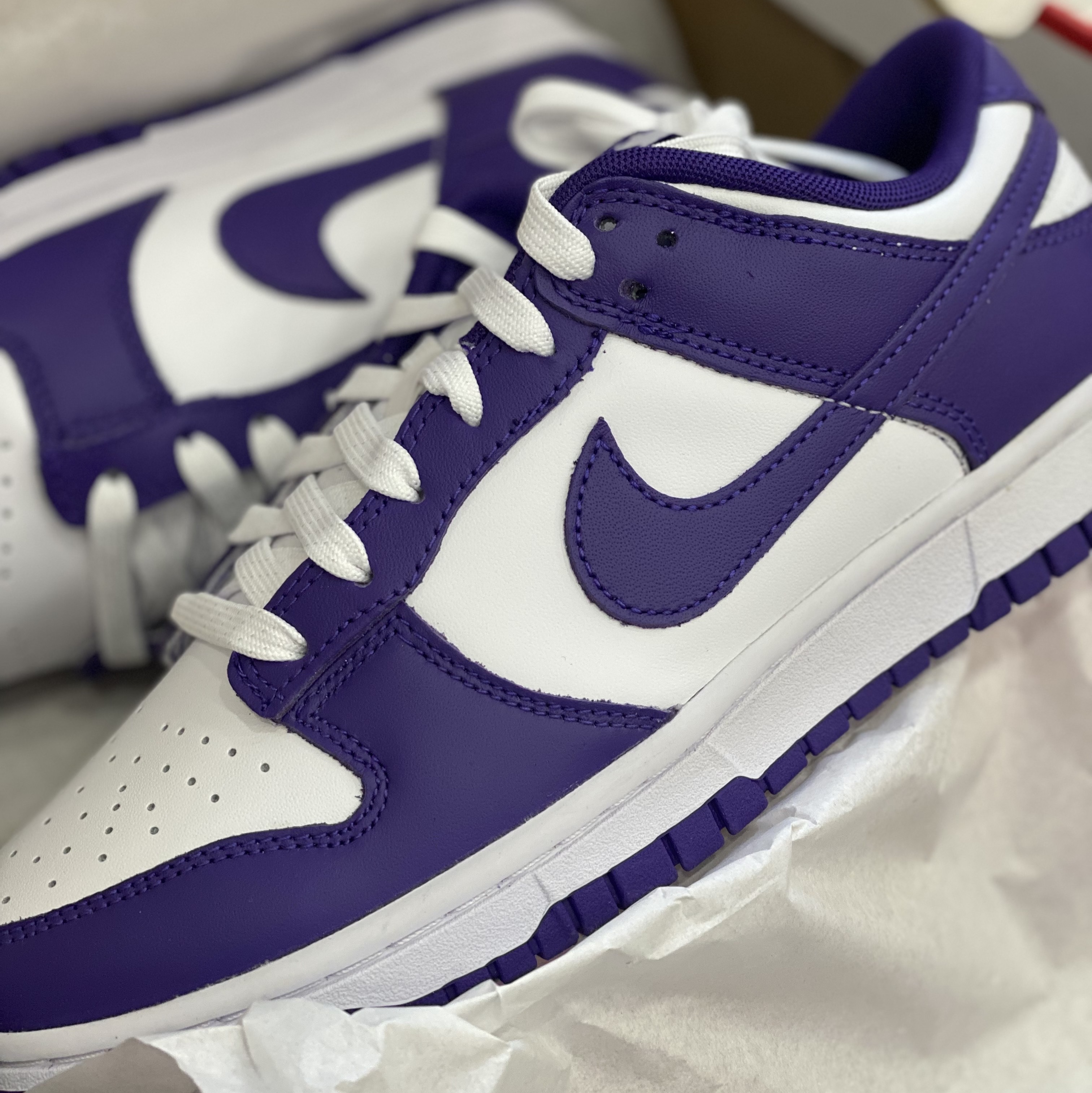 Nike Dunk Low Retro Championship Court Purple 착용 스타일