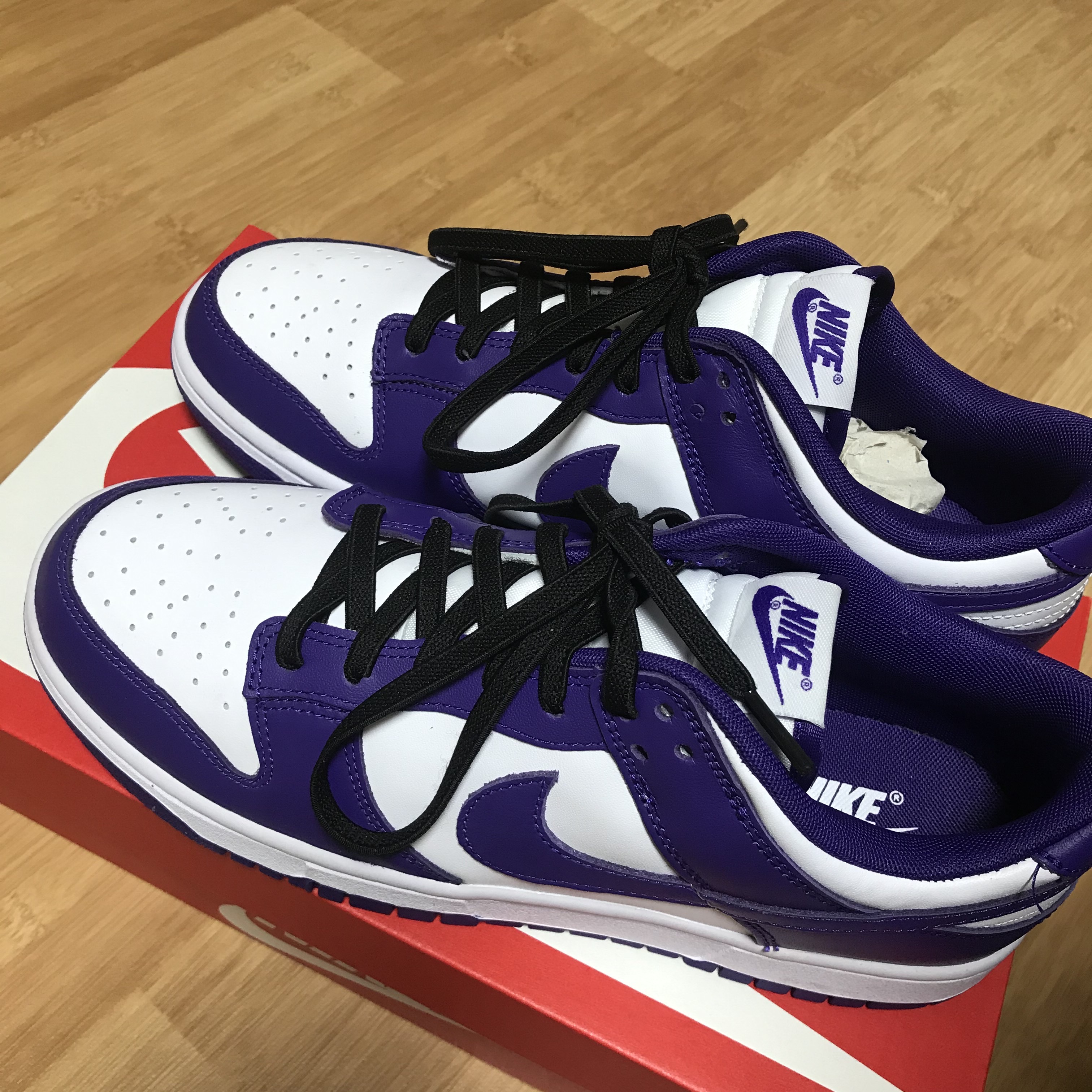 Nike Dunk Low Retro Championship Court Purple 착용 스타일