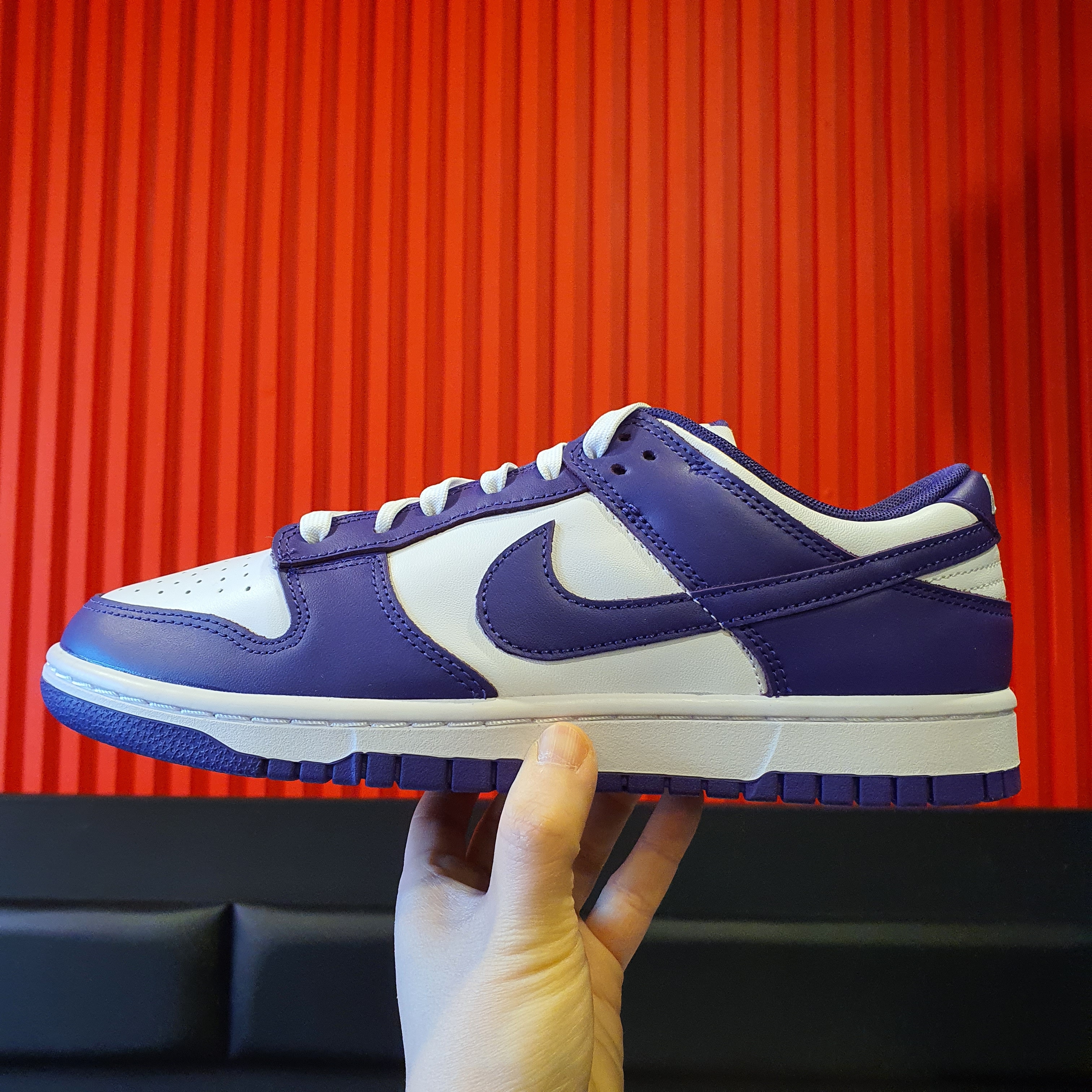 Nike Dunk Low Retro Championship Court Purple 착용 스타일 - 1