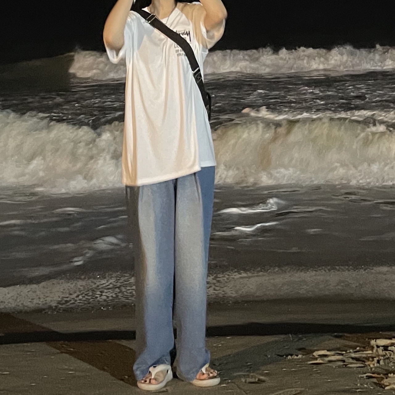 Stussy x Our Legacy Surfman T-Shirt White - 21SS 착용 스타일 - 3