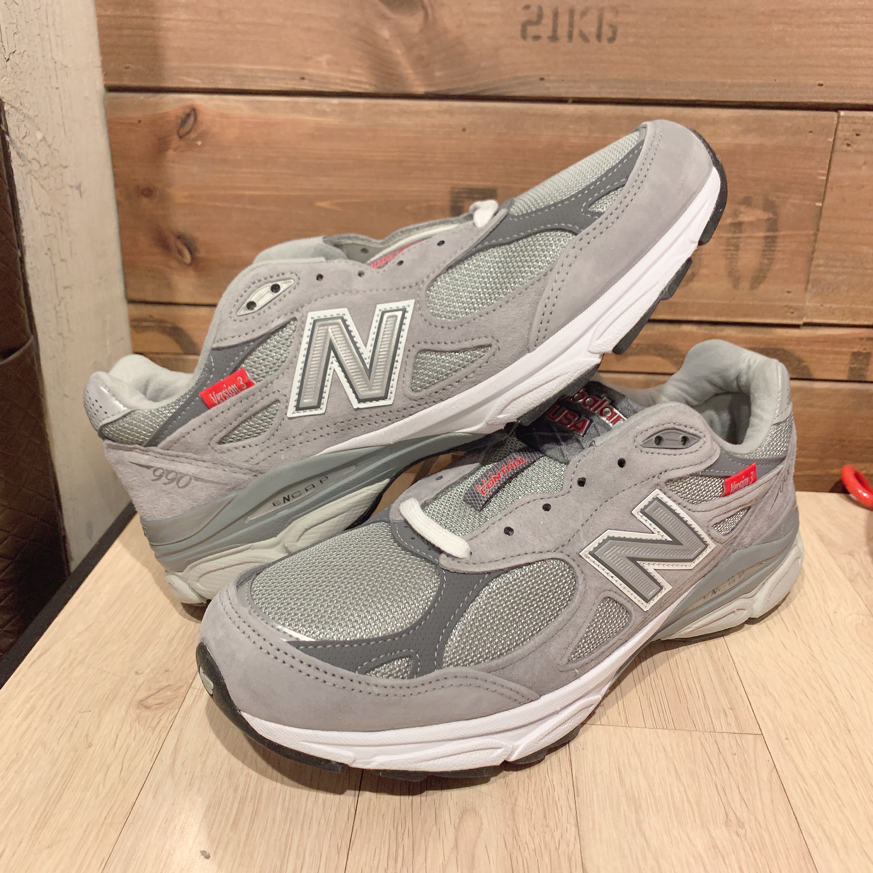 New Balance 990vs3 Made in USA Grey - D Standard 착용 스타일 - 1