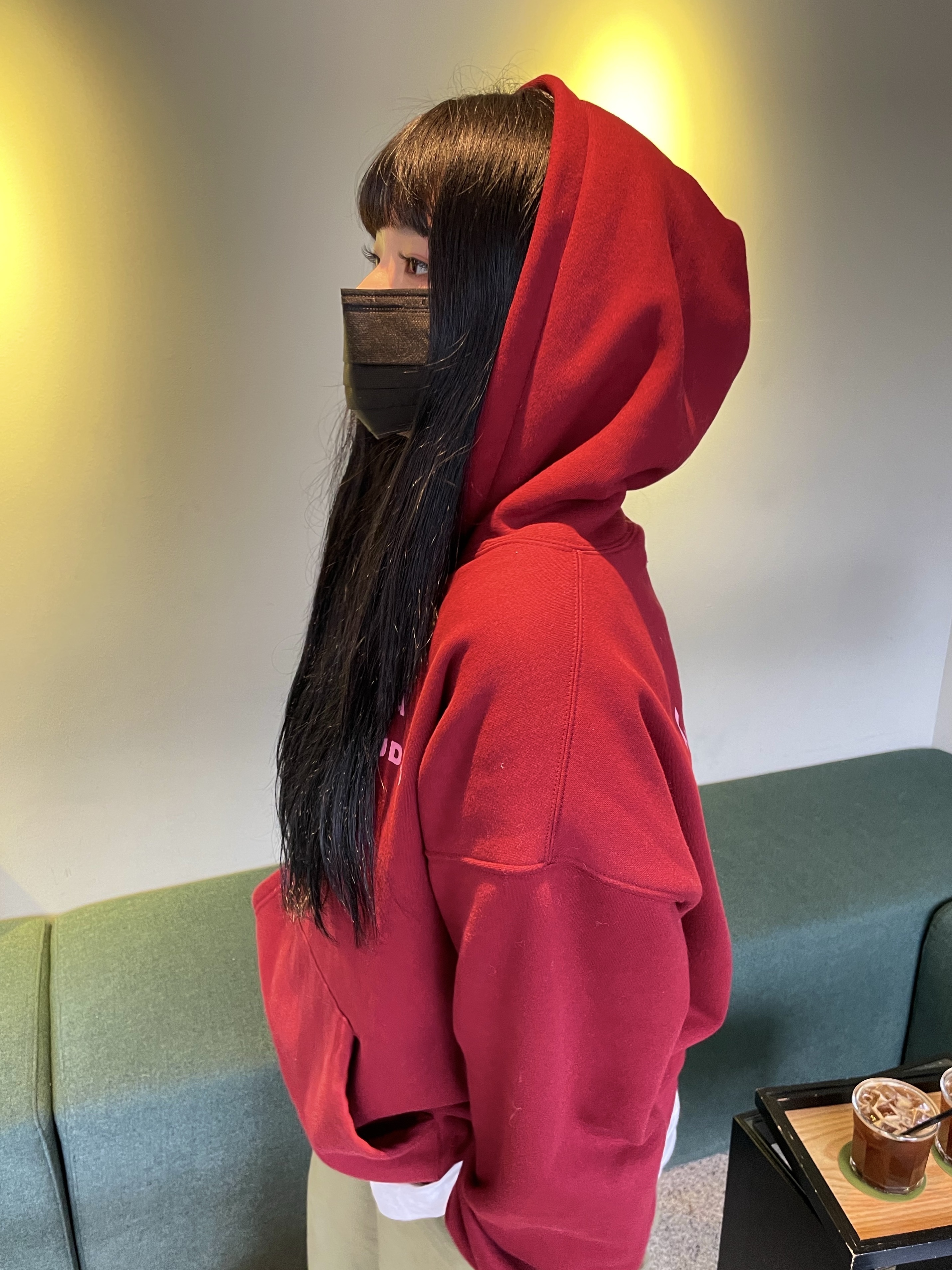 IAB Studio Hoodie Raspberry 착용 스타일 - 2