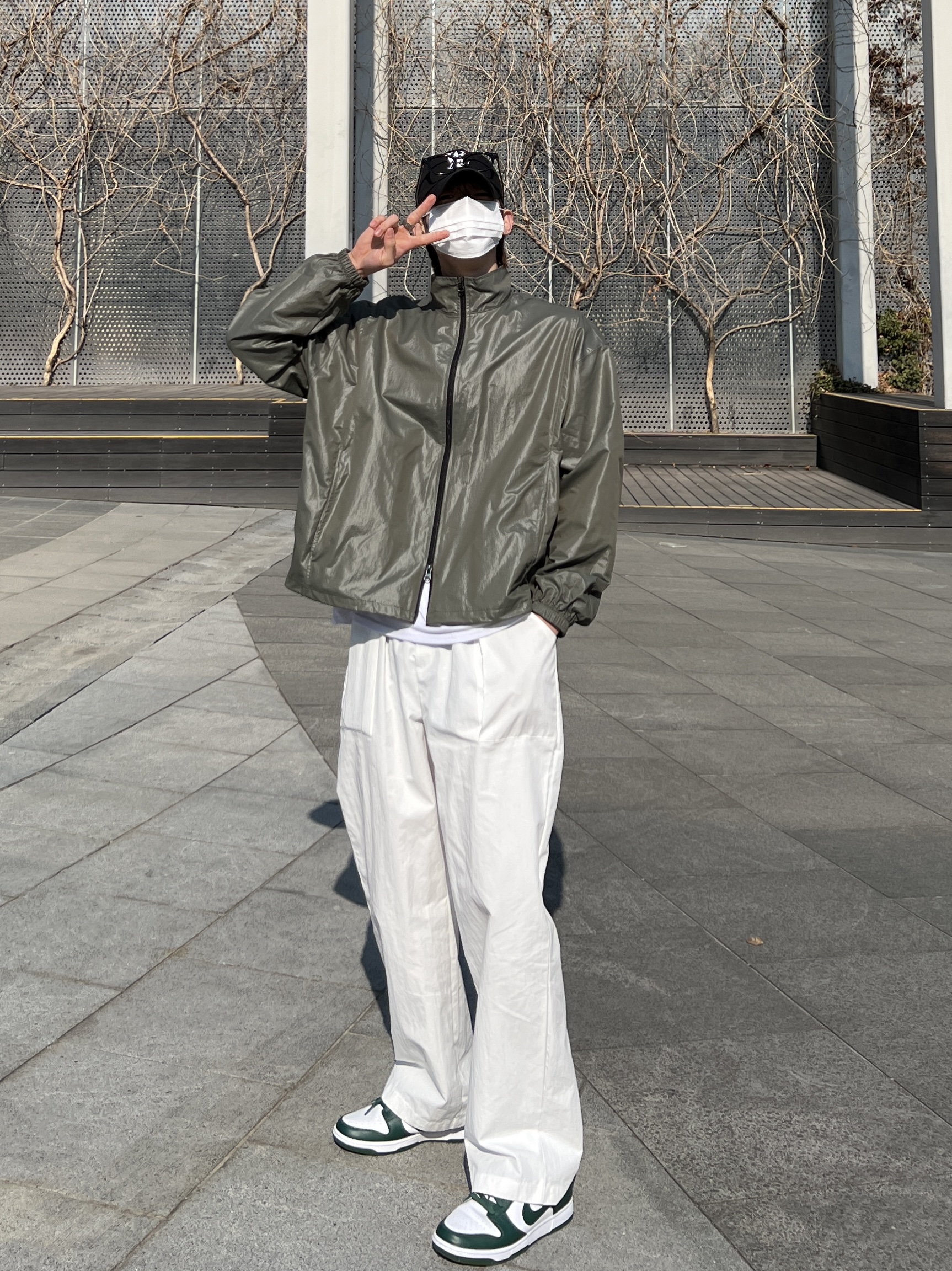 Nike Dunk Low Retro Varsity Green 착용 스타일