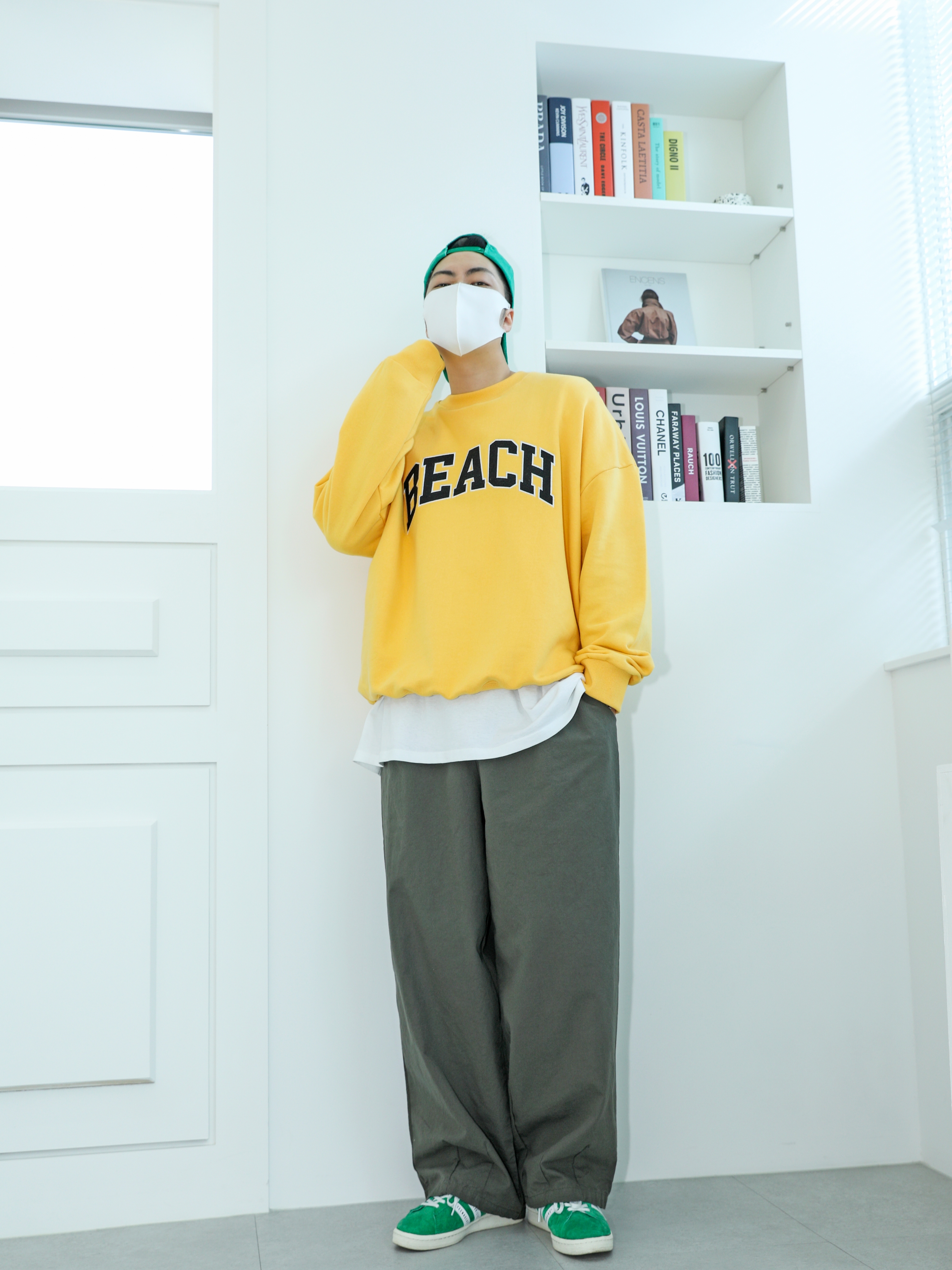 Adidas x Human Made Campus Green 착용 스타일 - 1