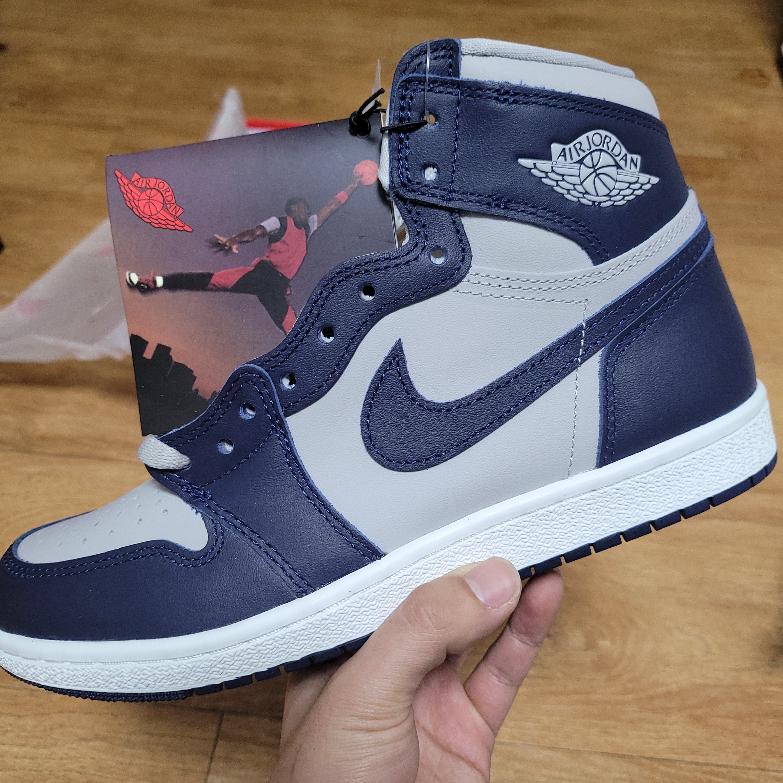 Jordan 1 High 85 College Navy 착용 스타일 - 3
