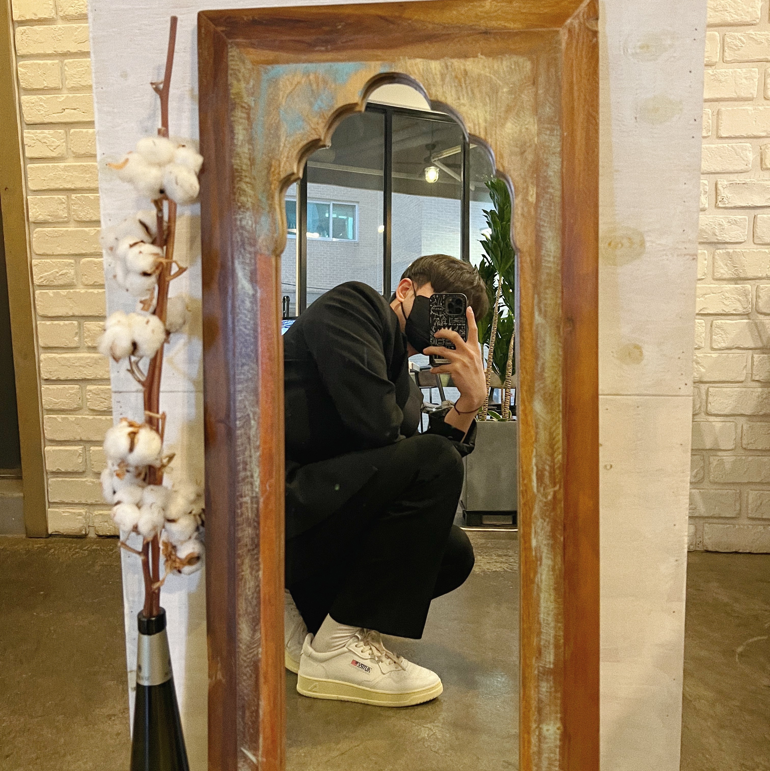 Autry Medalist Low Leather Sneakers White 착용 스타일