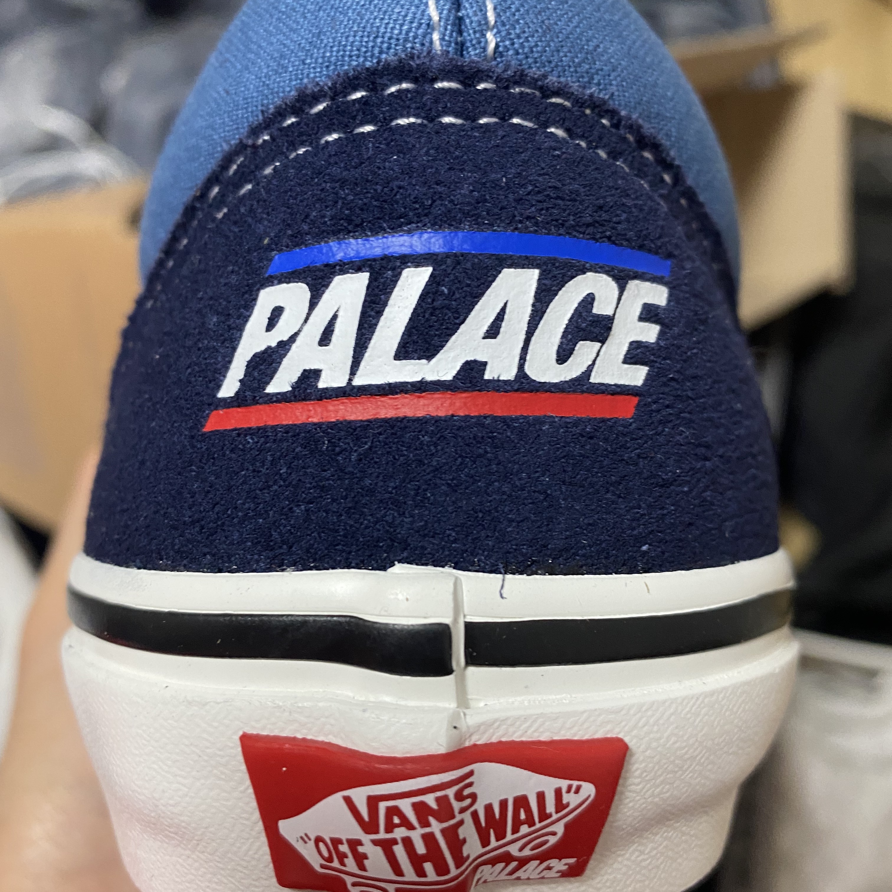 Vans x Palace Skate Old Skool Navy White 착용 스타일