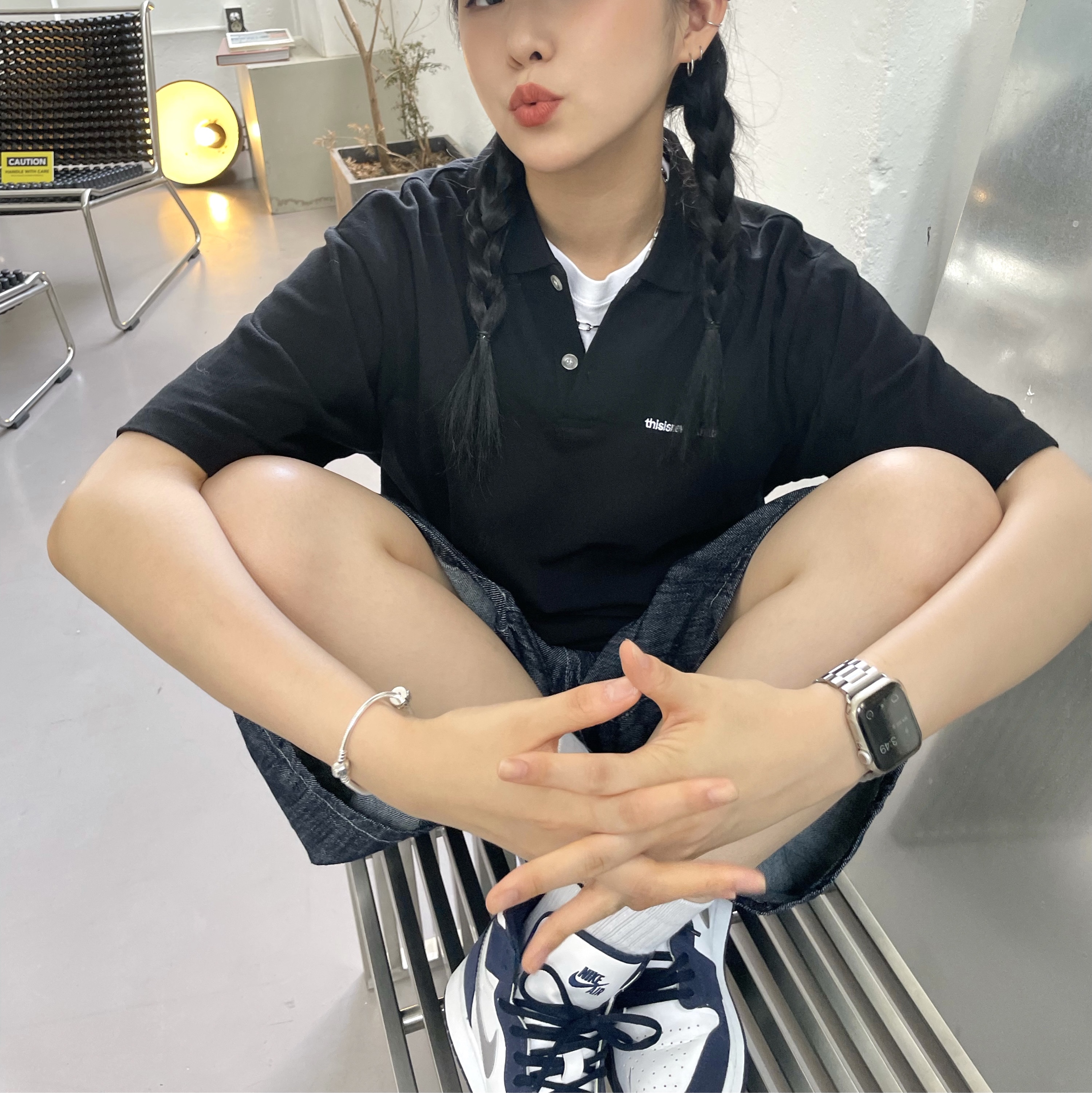 (GS) Jordan 1 Retro High OG CO.JP Midnight Navy 착용 스타일 - 5