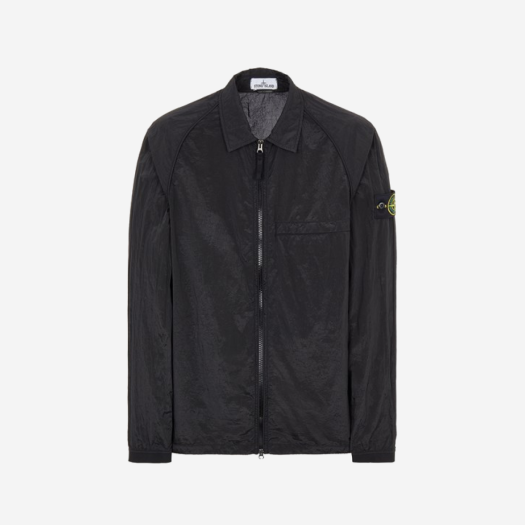 Stone Island 12321 Nylon Metal Garment Dyed Packable Overshirt Black - 22SS