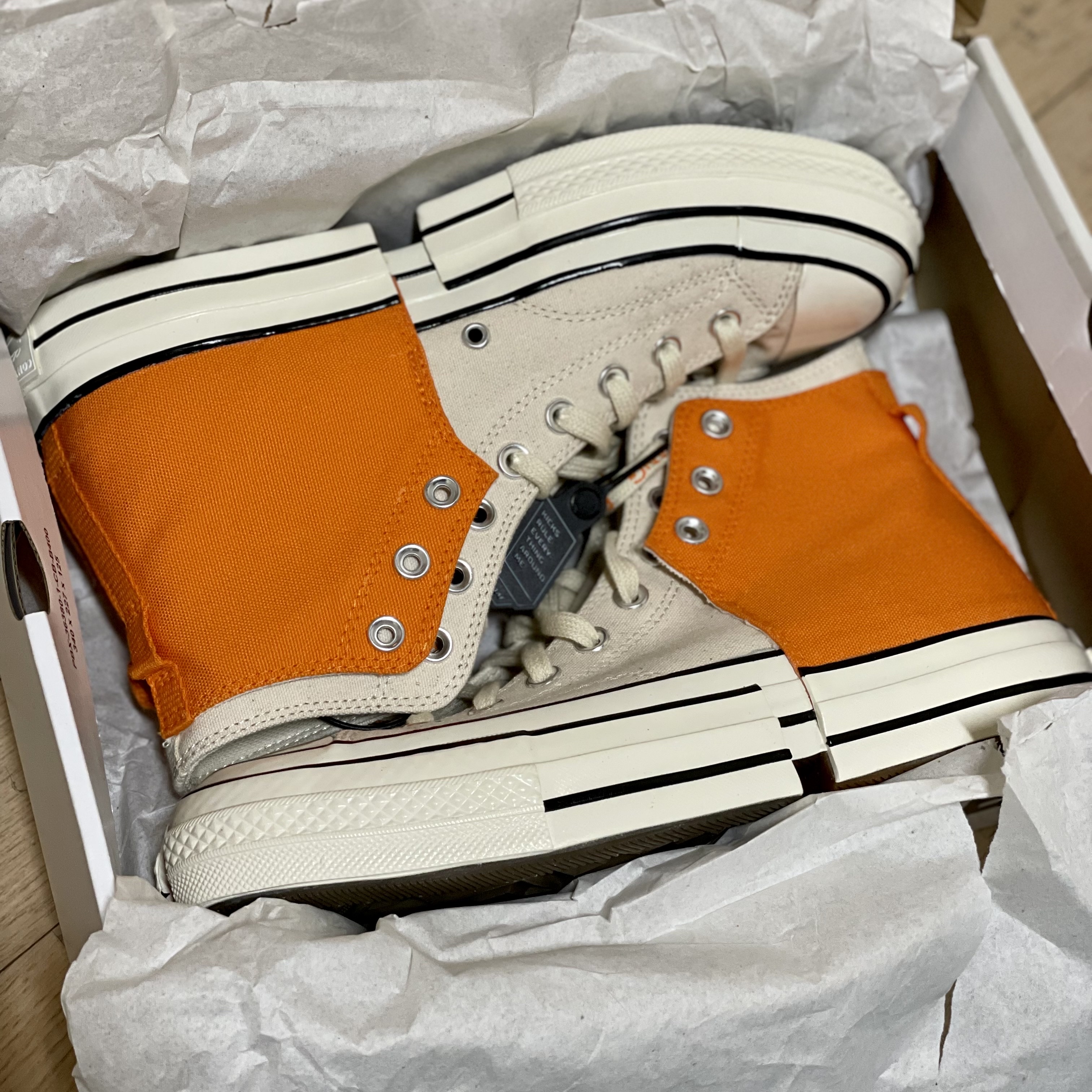 Converse x Feng Chen Wang Chuck 70 2-in-1 Persimmon Orange 착용 스타일 - 1