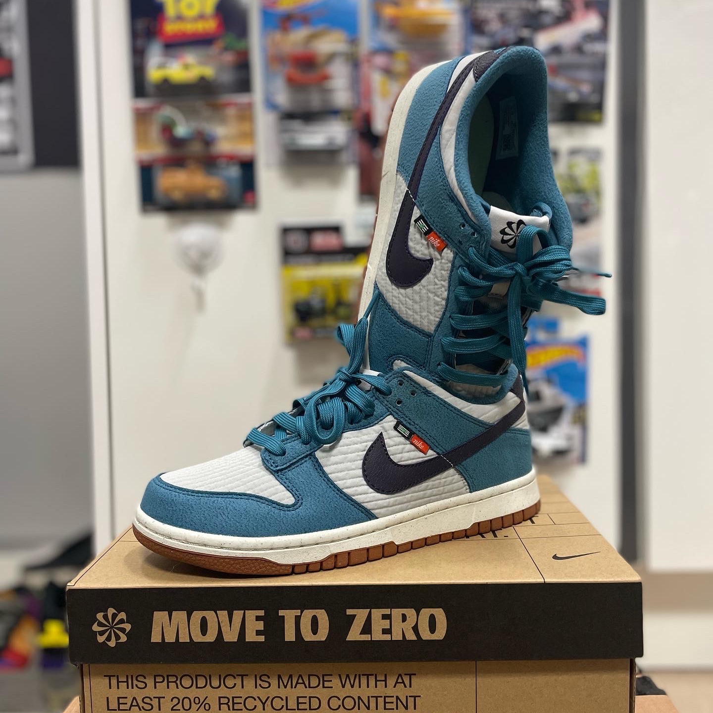 (GS) Nike Dunk Low SE Next Nature Riftblue 착용 스타일 - 1