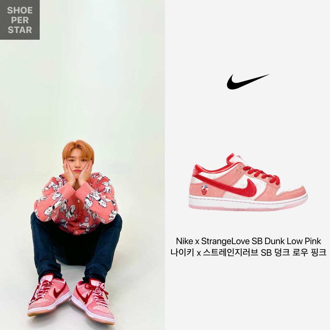 Nike x StrangeLove SB Dunk Low Pink (Regular Box), Nike x StrangeLove SB Dunk Low Pink (Special Box) 착용 스타일 - 2