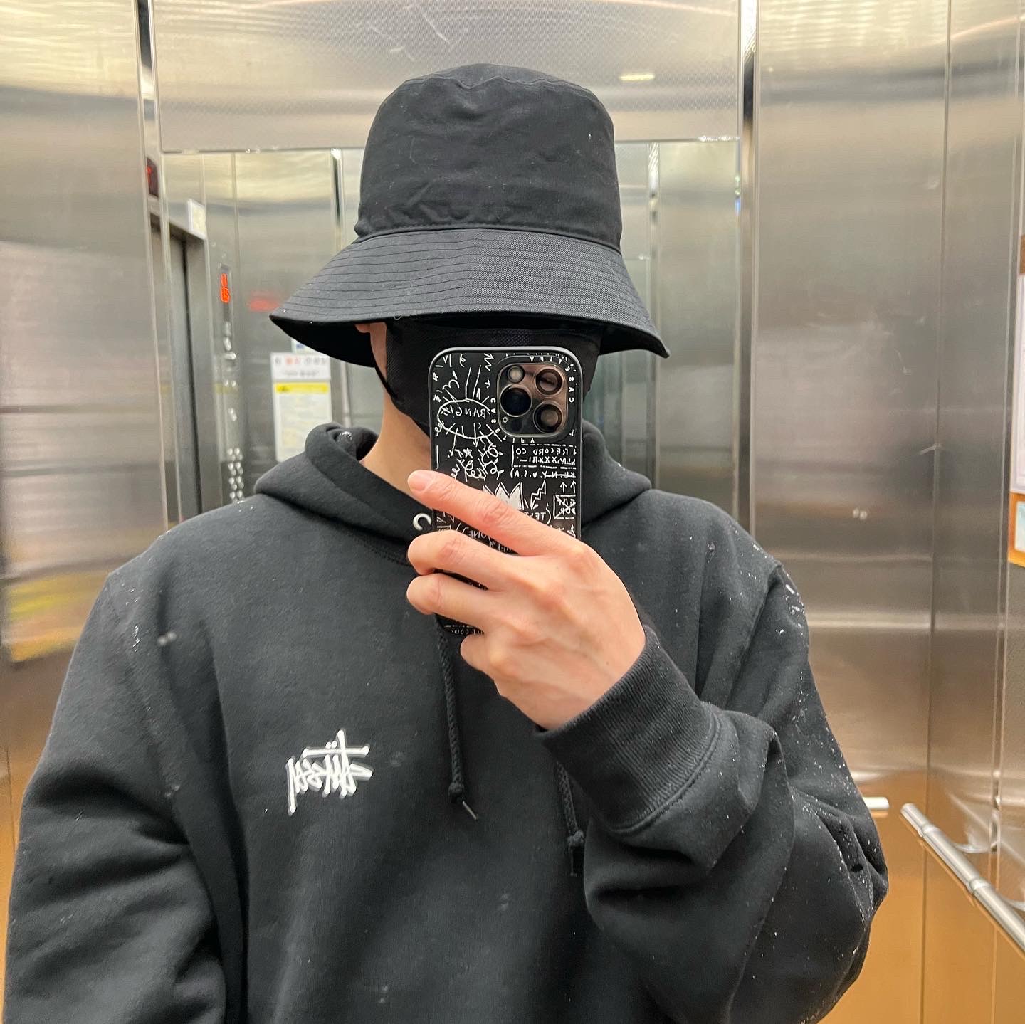 Stussy Basic Stussy Hoodie Black 2021 착용 스타일