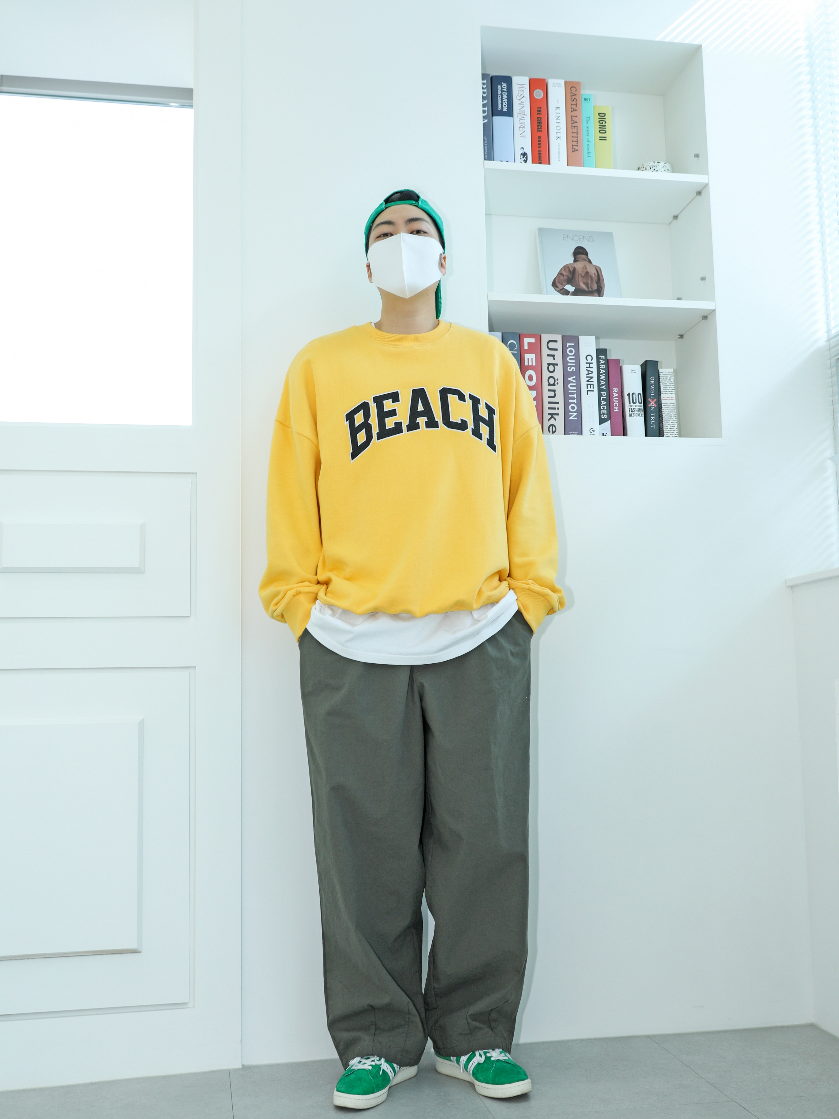 Adidas x Human Made Campus Green 착용 스타일 - 2