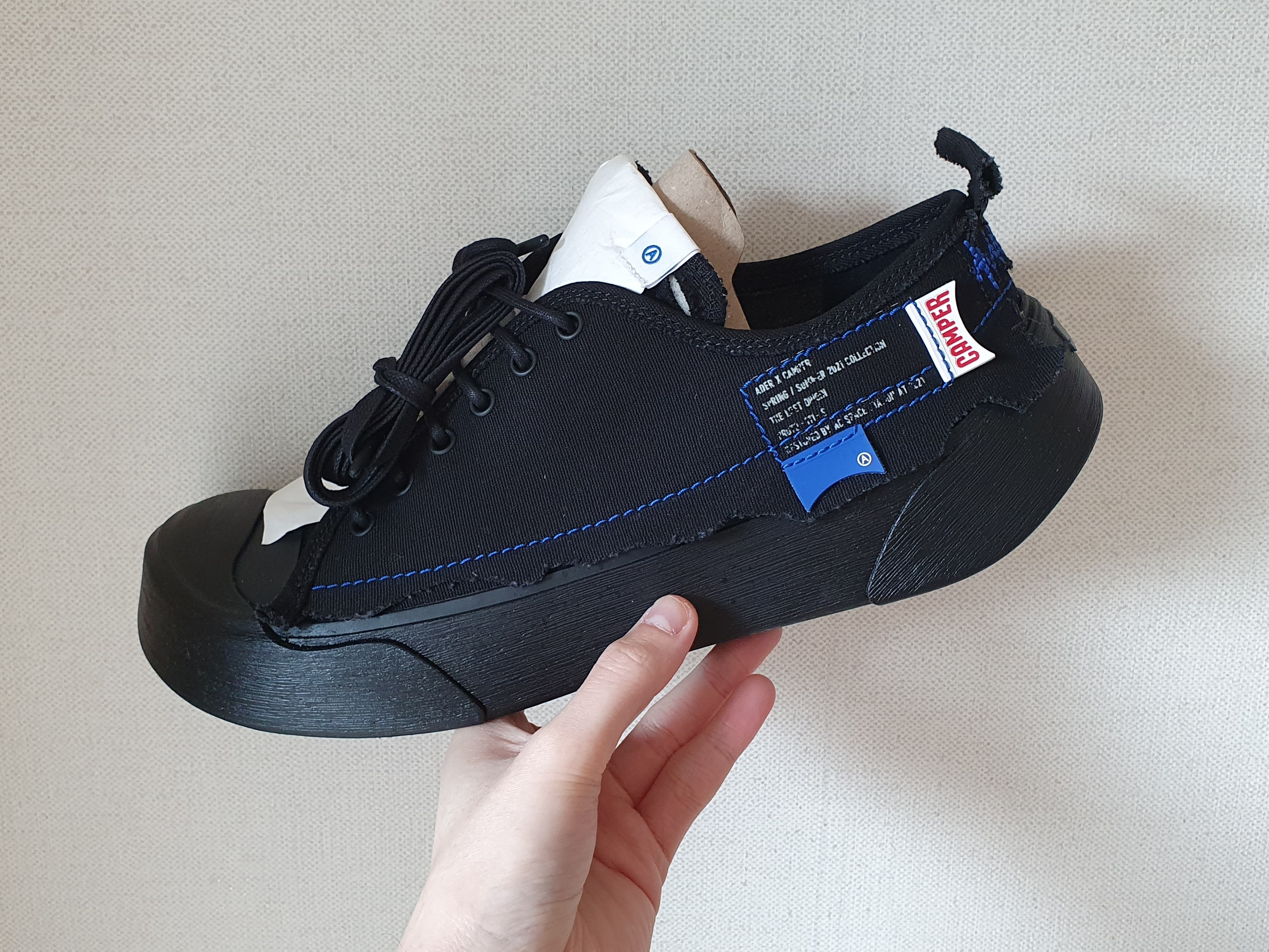 Camper x Ader Error Proto-111-S Cinder Basic Sneakers Black 착용 스타일