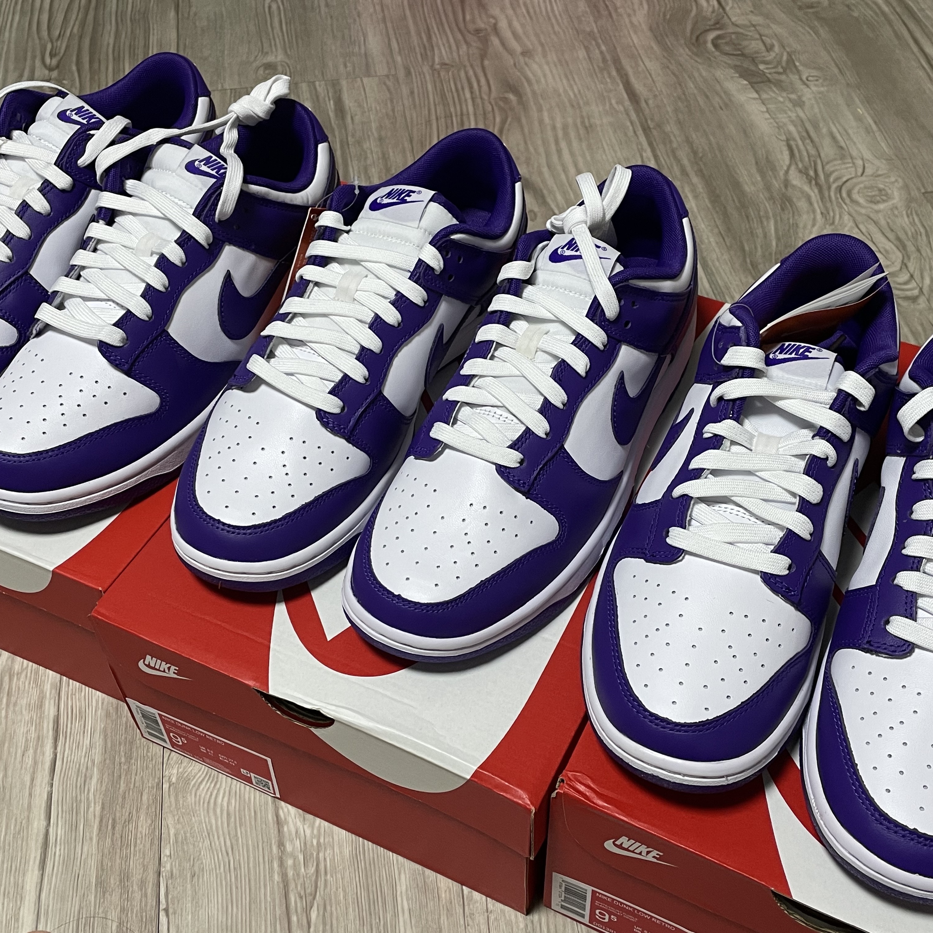 Nike Dunk Low Retro Championship Court Purple 착용 스타일