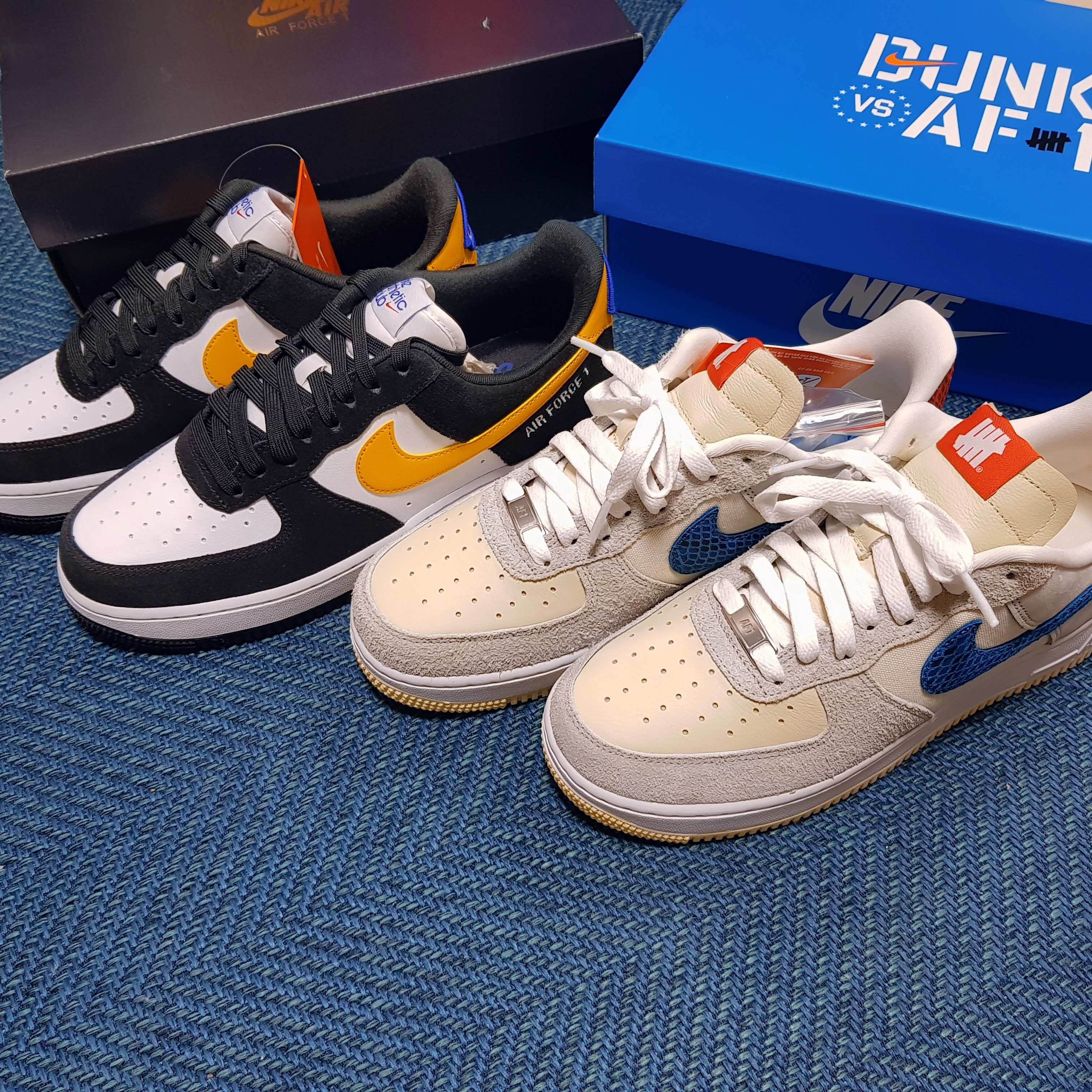 Nike Air Force 1 '07 LV8 Athletic Club Black Dark Sulfur 착용 스타일