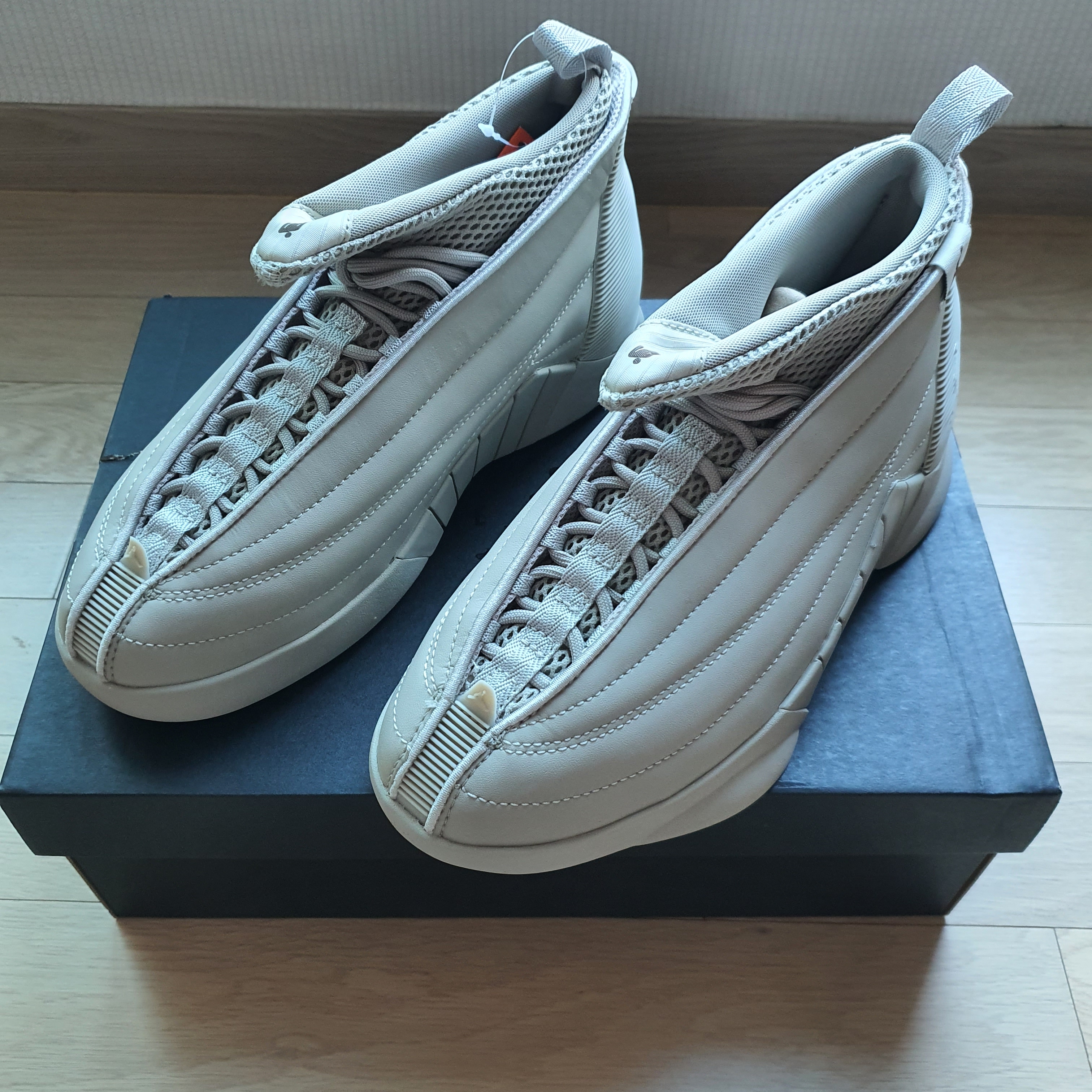 (W) Jordan 15 x Billie Eilish Retro SP Beige 착용 스타일 - 1