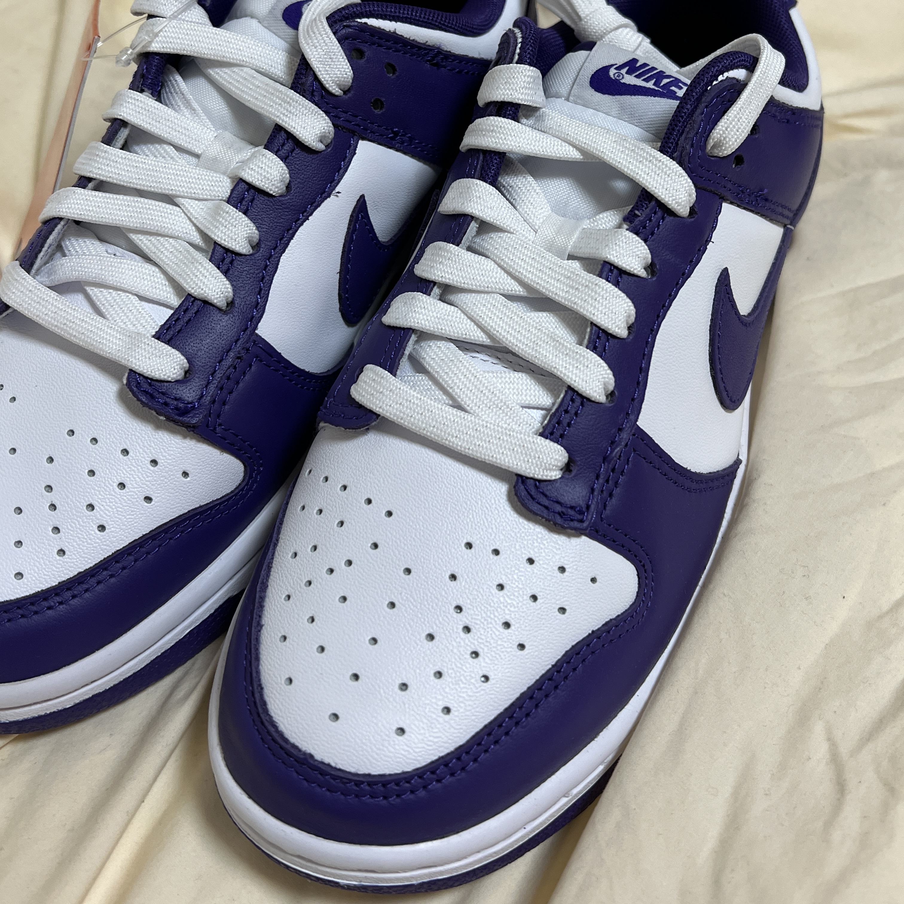 Nike Dunk Low Retro Championship Court Purple 착용 스타일 - 3