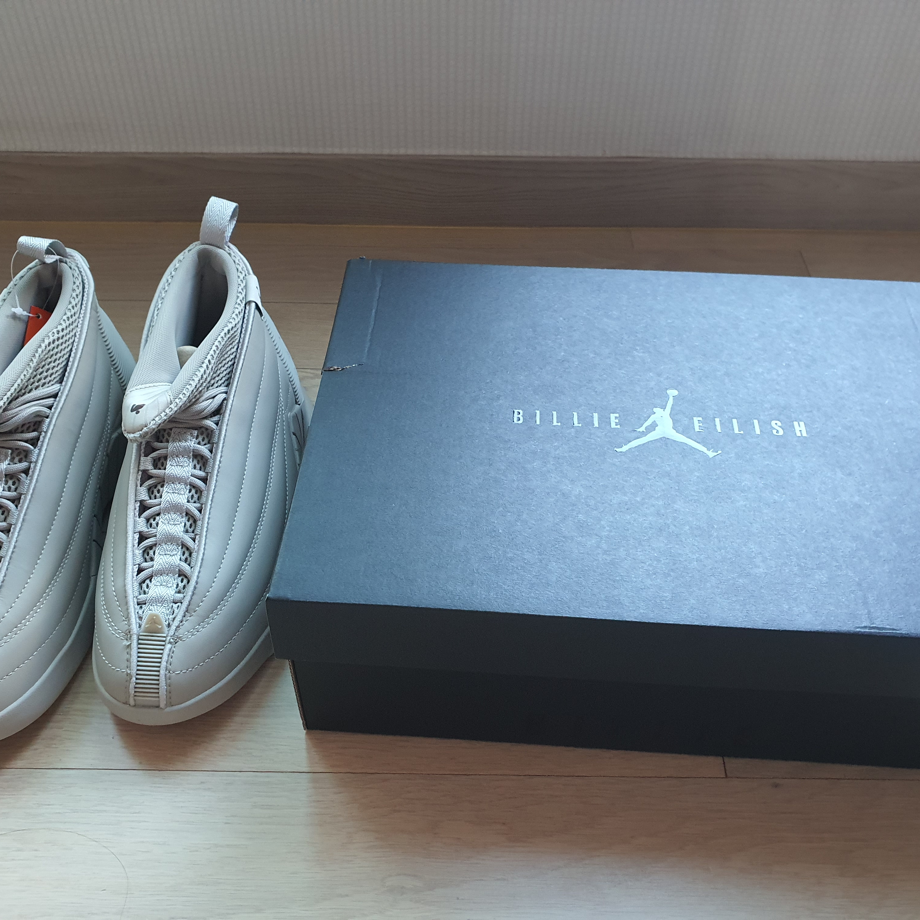 (W) Jordan 15 x Billie Eilish Retro SP Beige 착용 스타일 - 2