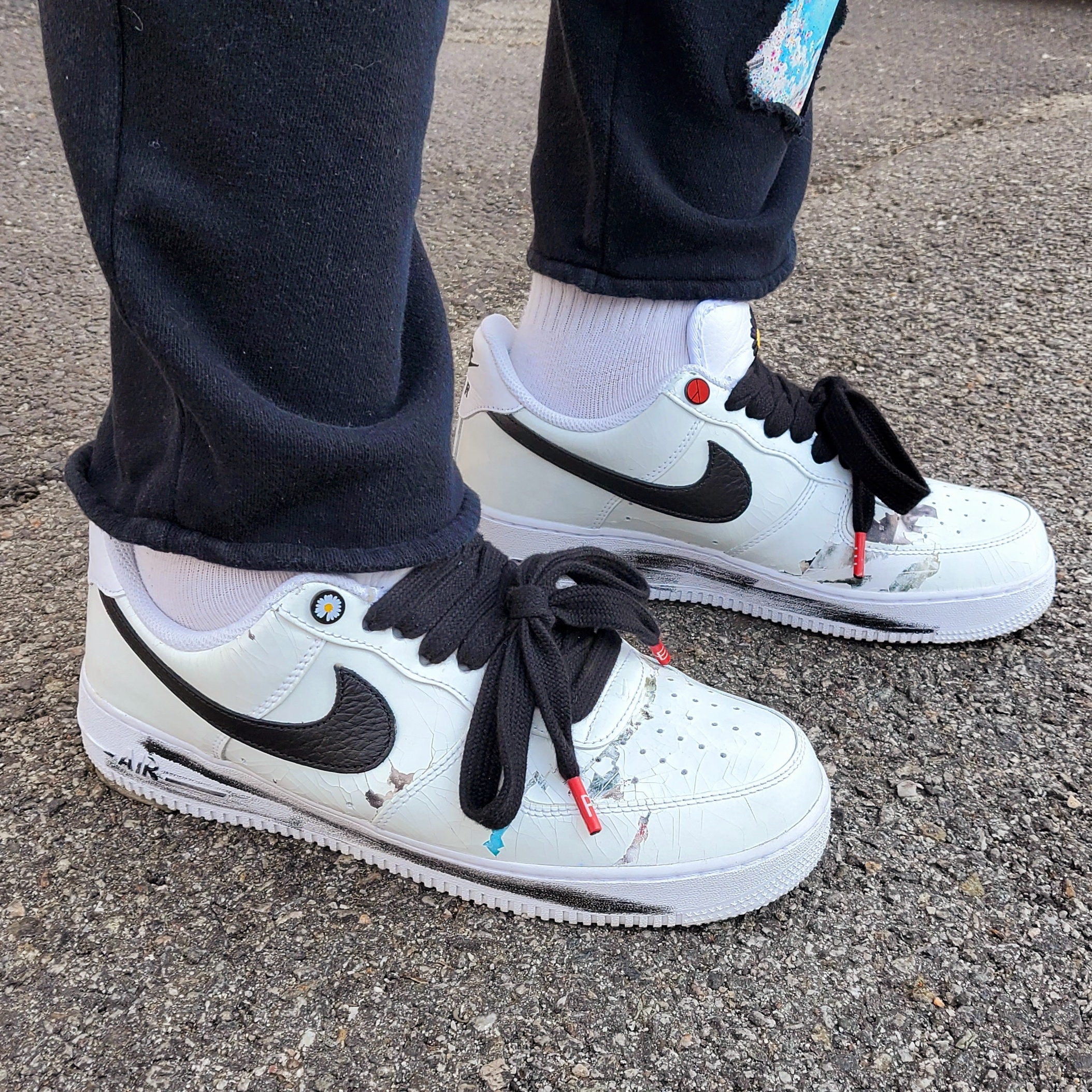 Nike x Peaceminusone Air Force 1 Low Para-Noise 2.0 착용 스타일 - 5
