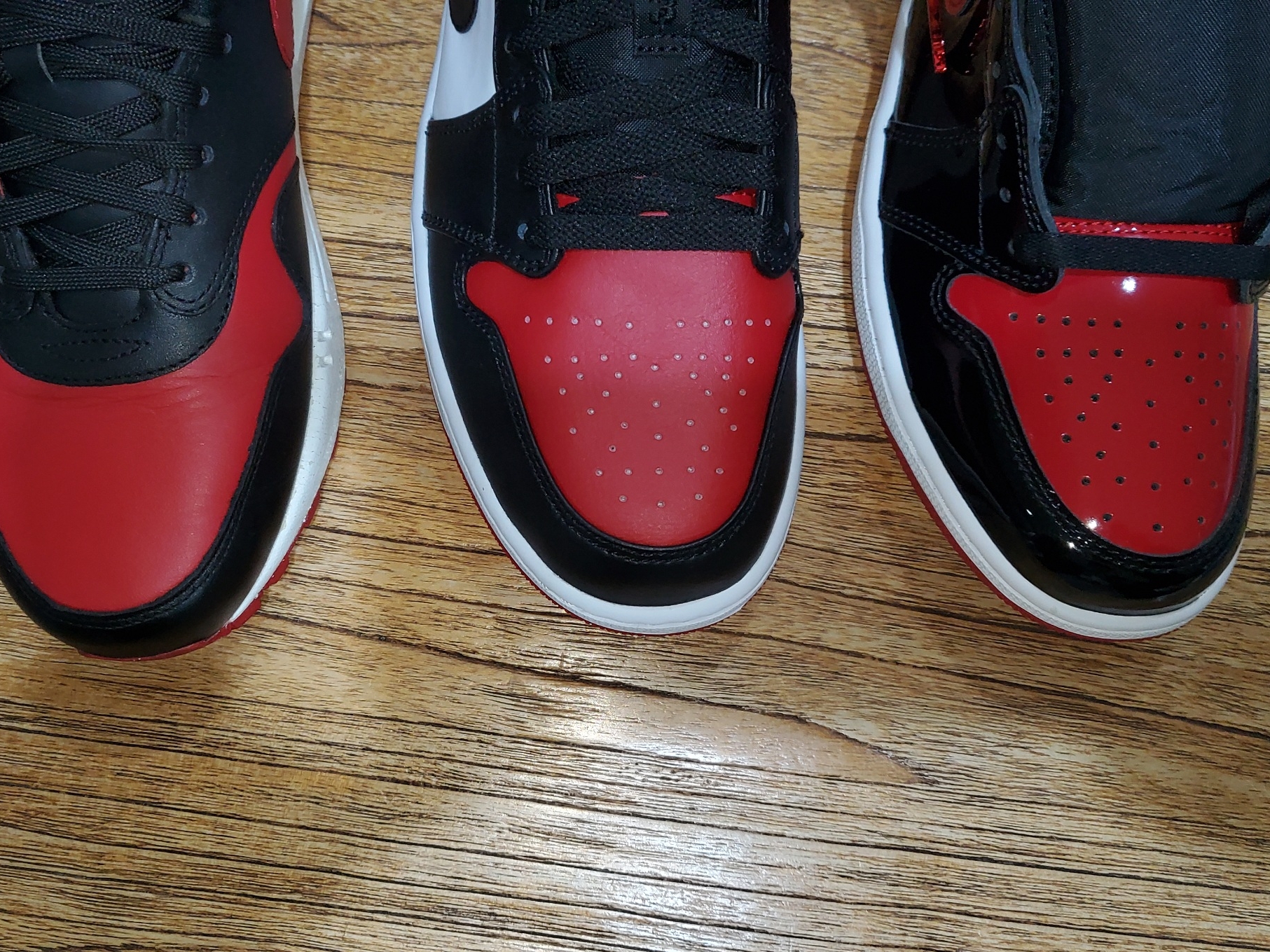 Nike Air Max 1 Bred, Jordan 1 Low Bred Toe 착용 스타일 - 1
