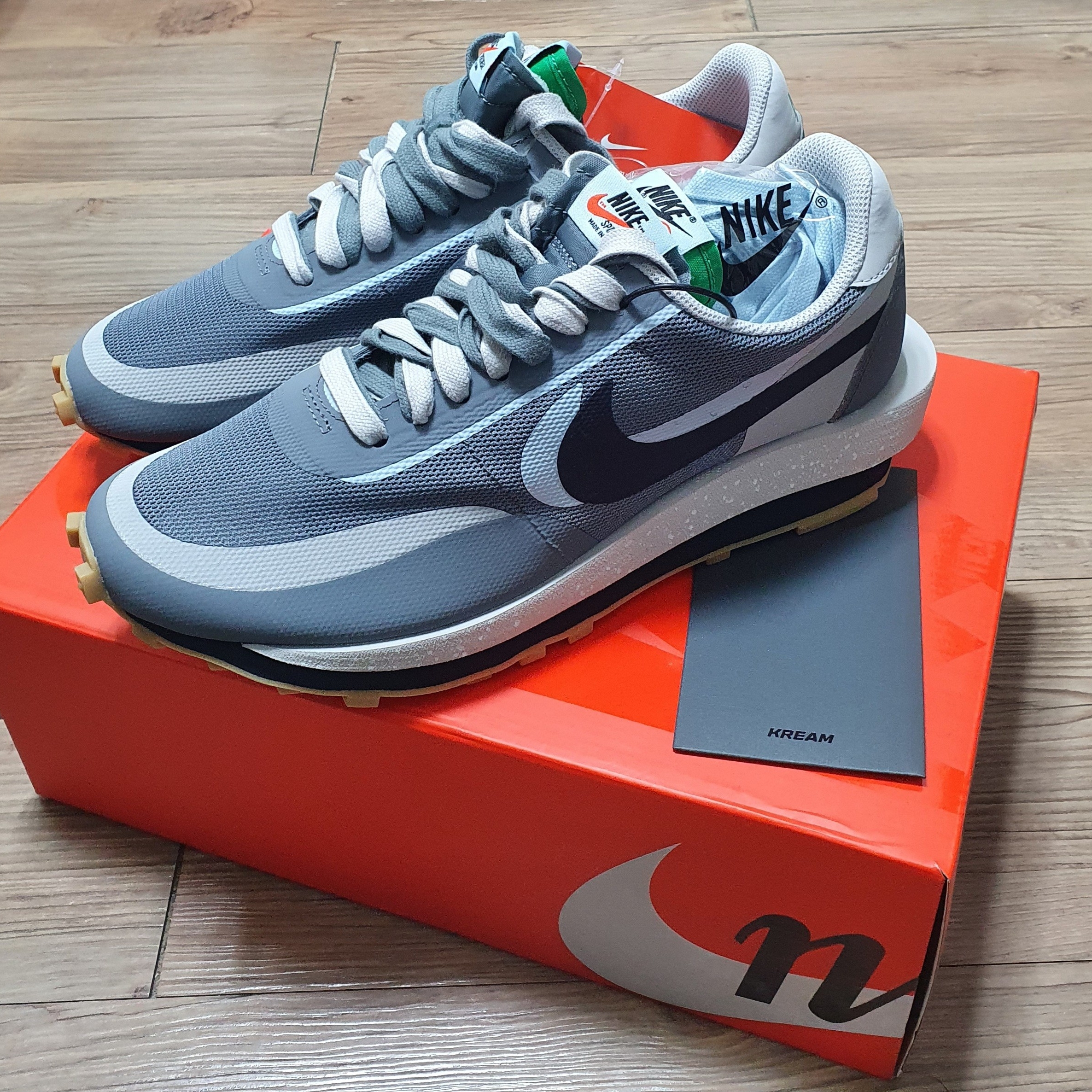 Nike x Sacai x Clot LDWaffle Cool Grey 착용 스타일