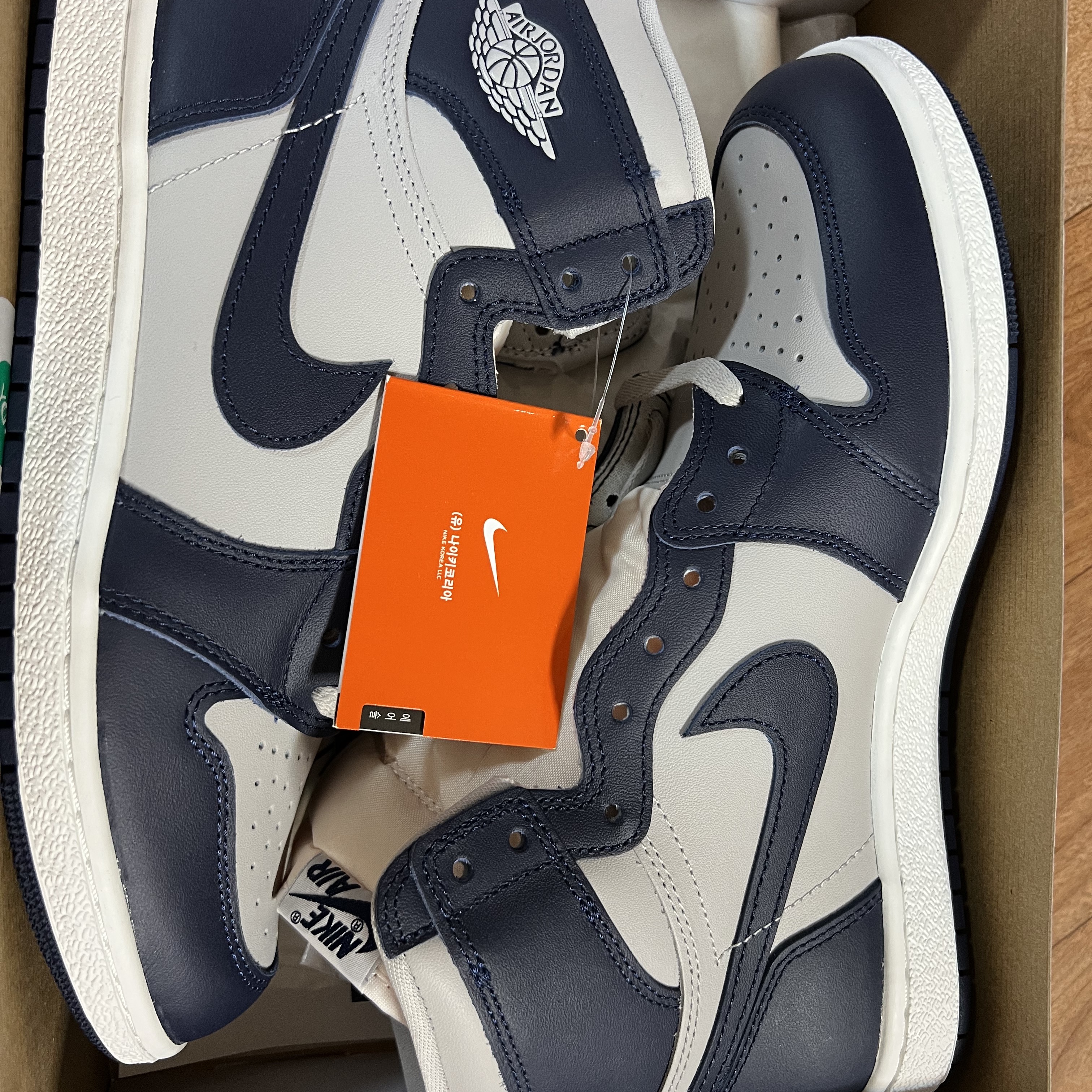 Jordan 1 High 85 College Navy, Nike Dunk Low Retro Championship Grey 착용 스타일 - 2