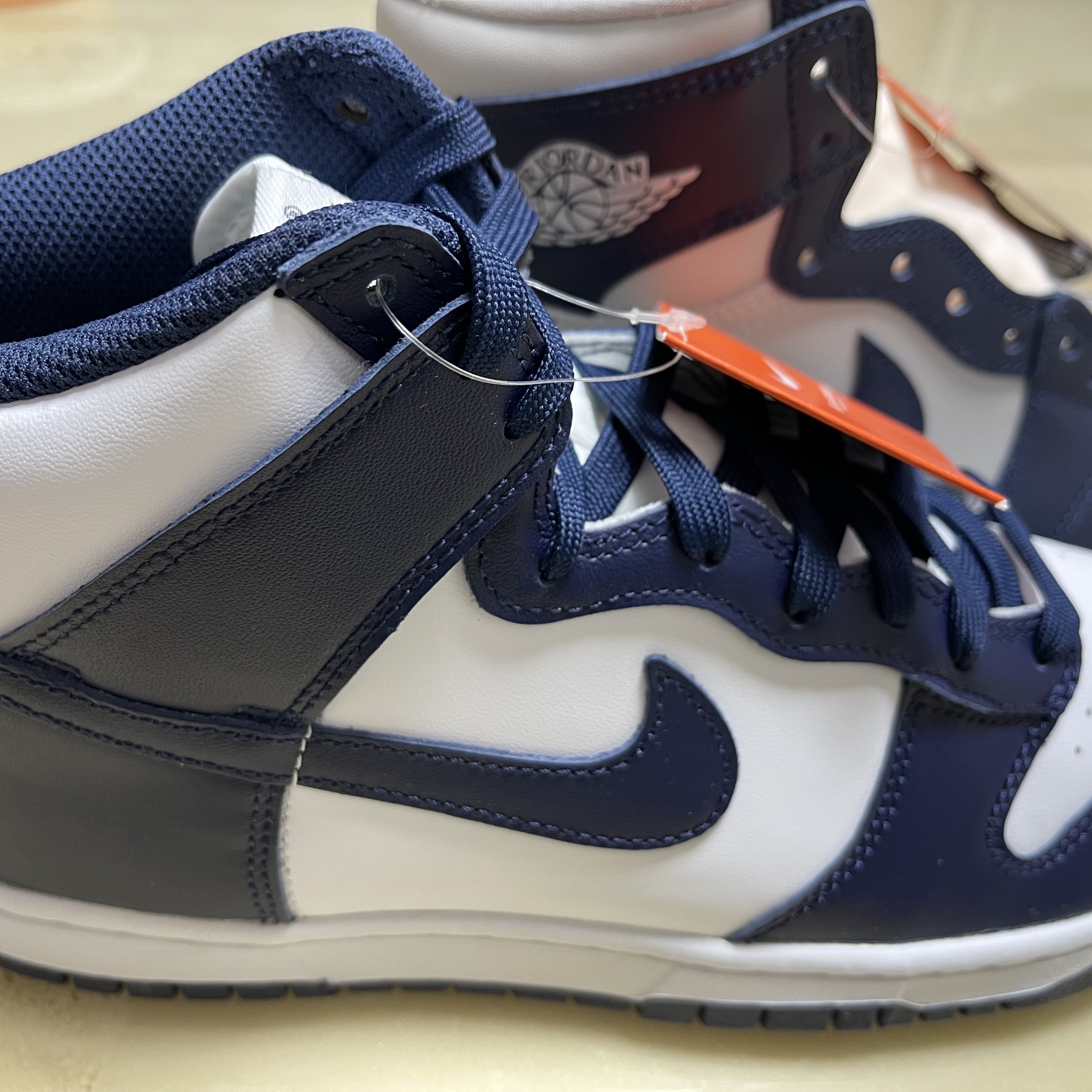 Jordan 1 High 85 College Navy, Nike Dunk High Retro Championship Navy 착용 스타일 - 2