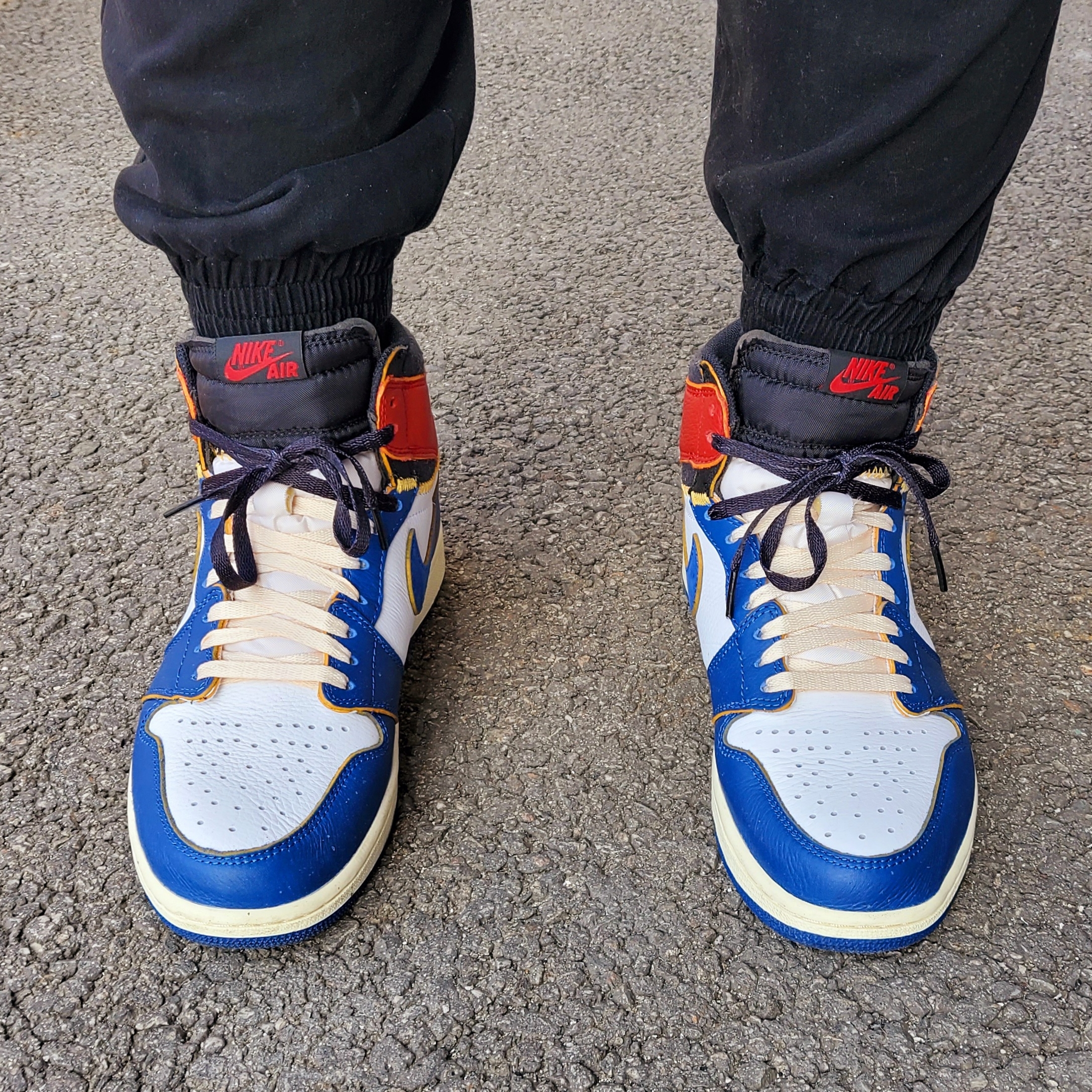 Jordan 1 x Union Retro High Blue Toe 착용 스타일 - 2