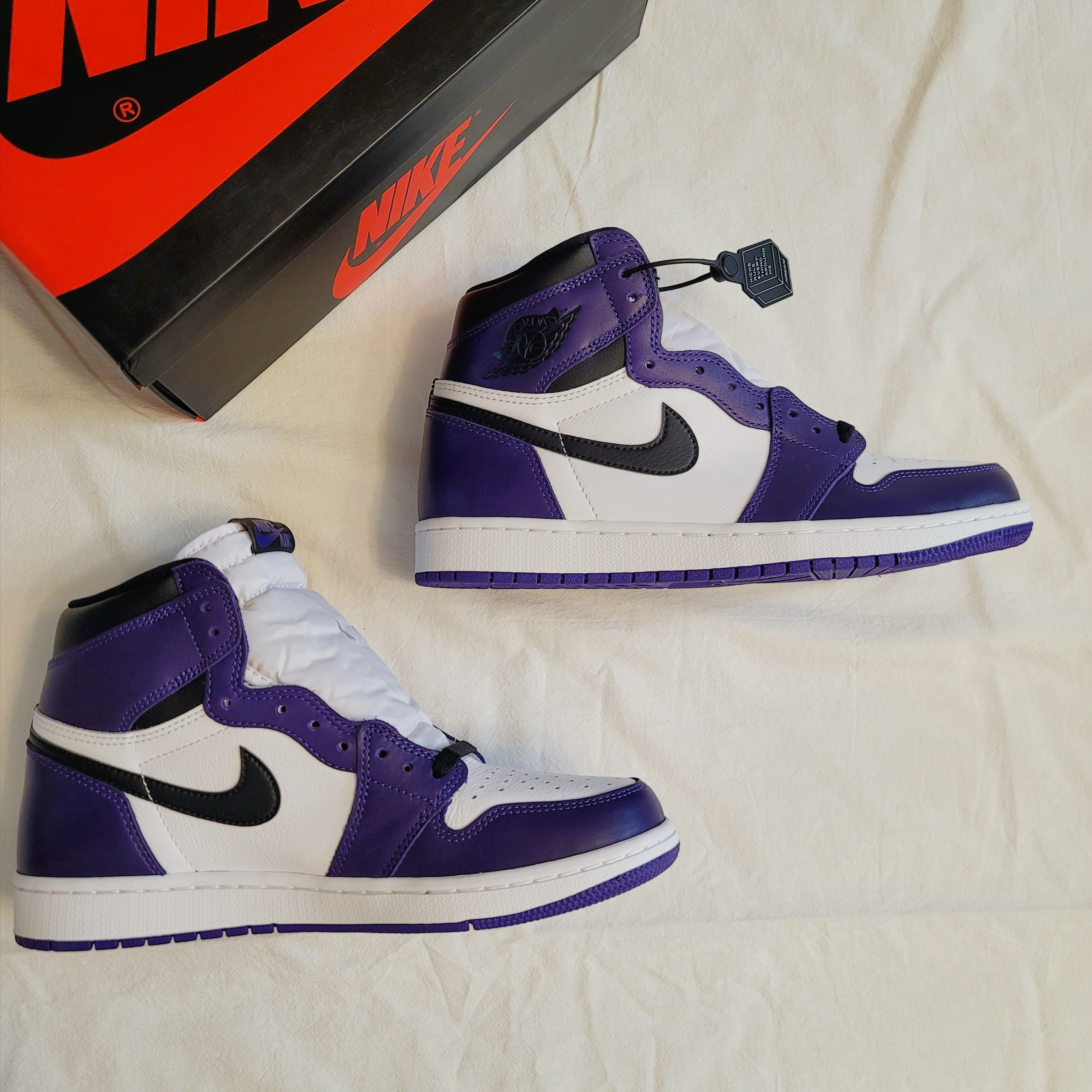 Jordan 1 Retro High OG Court Purple 2020 착용 스타일 - 1