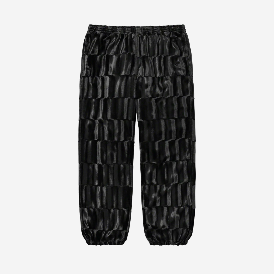 Supreme Velour Track Pants Black - 21FW 상세 이미지 1