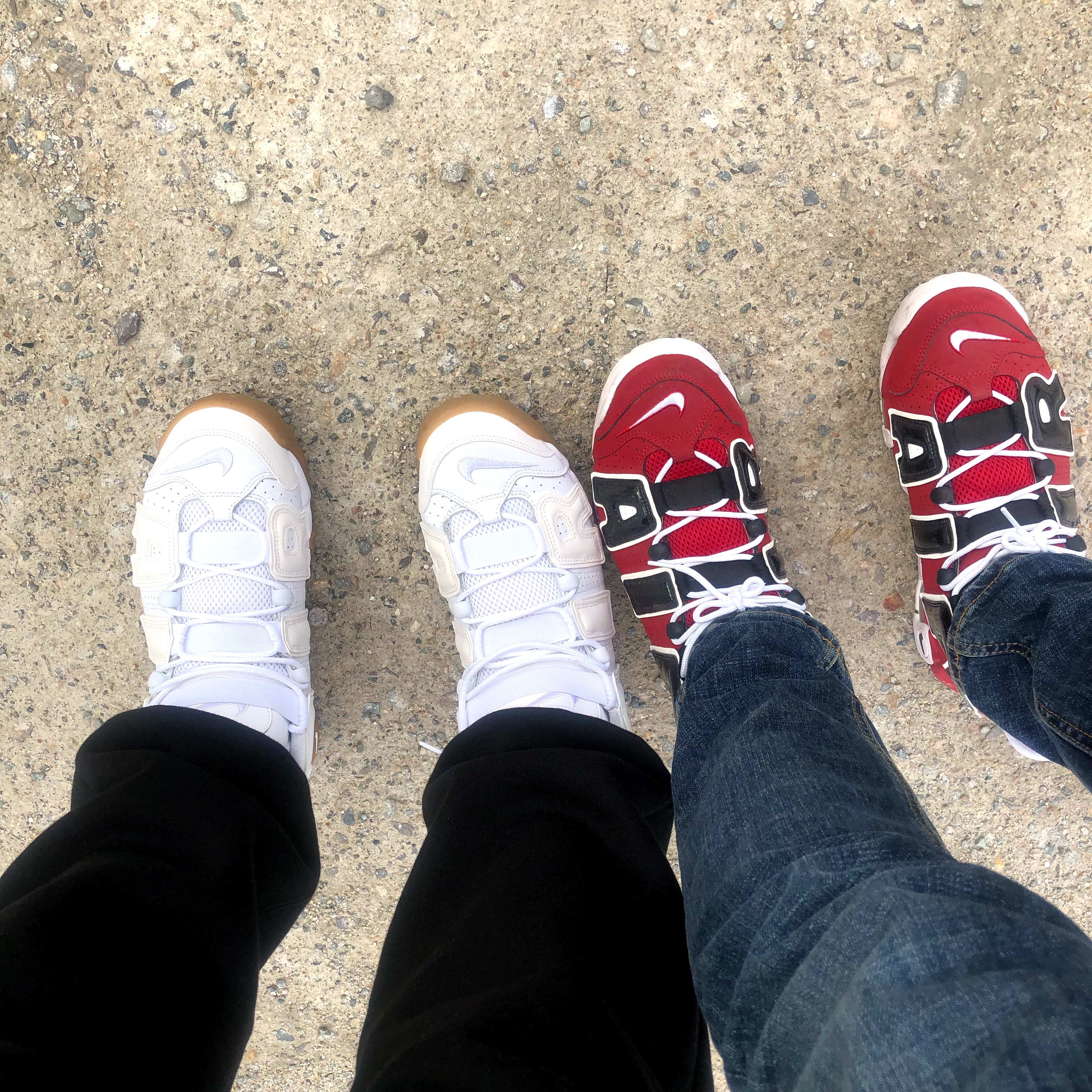 Nike Air More Uptempo 96 Bulls 2021, Nike Air More Uptempo White Gum 착용 스타일