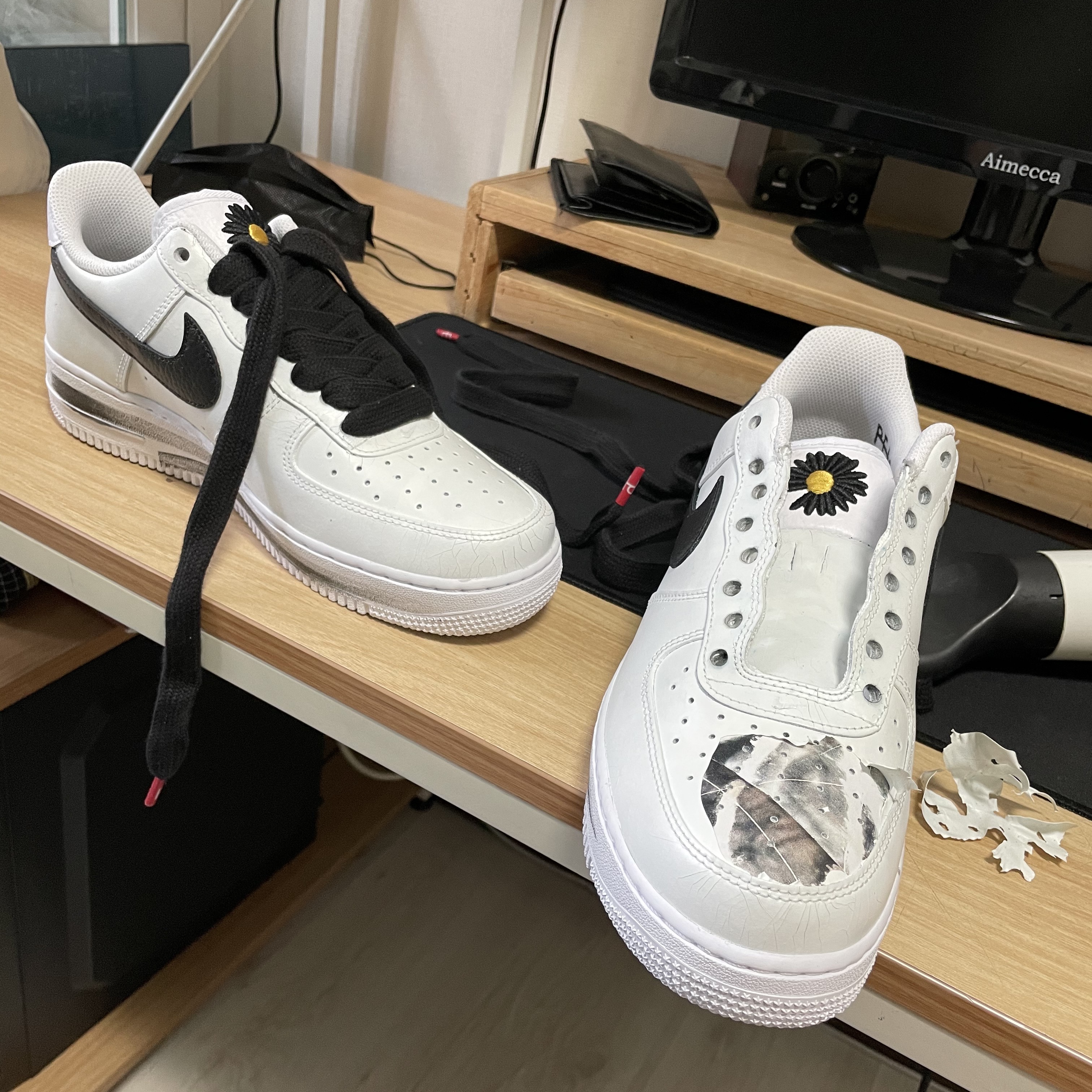 Nike x Peaceminusone Air Force 1 Low Para-Noise 2.0 착용 스타일