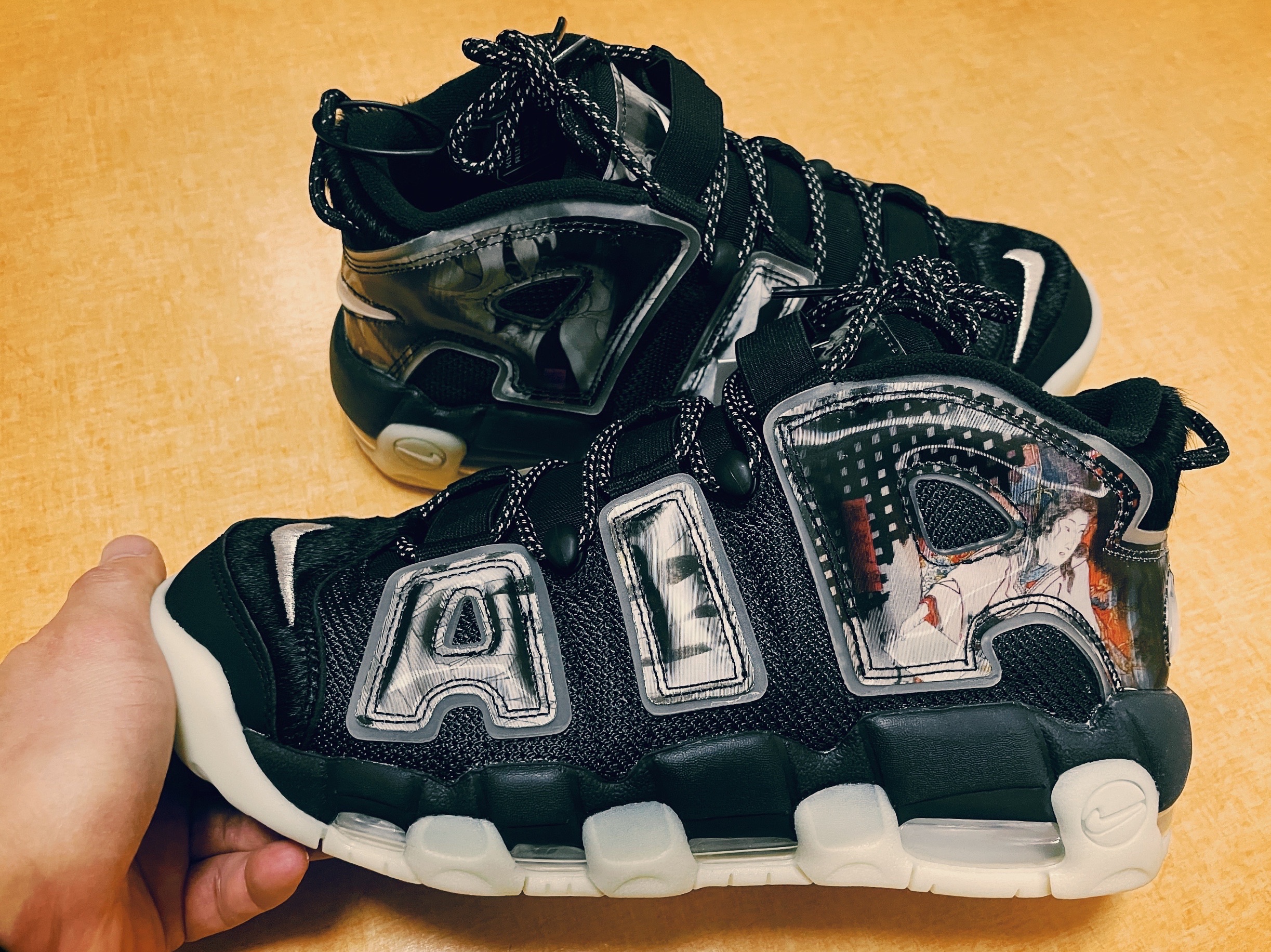 Nike Air More Uptempo Utagawa Kuniyoshi 착용 스타일