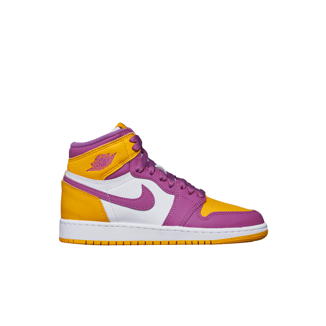 (GS) 조던 1 레트로 하이 OG 유니버시티 골드 라이트 보르도((GS) Jordan 1 Retro High OG University Gold Light Bordeaux)